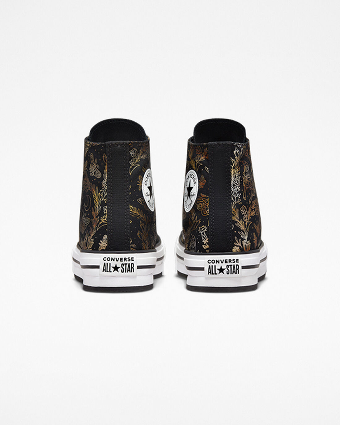 Girls' Converse Chuck Taylor All Star EVA Lift High Top Sneakers Black/Gold/White | Australia-03614