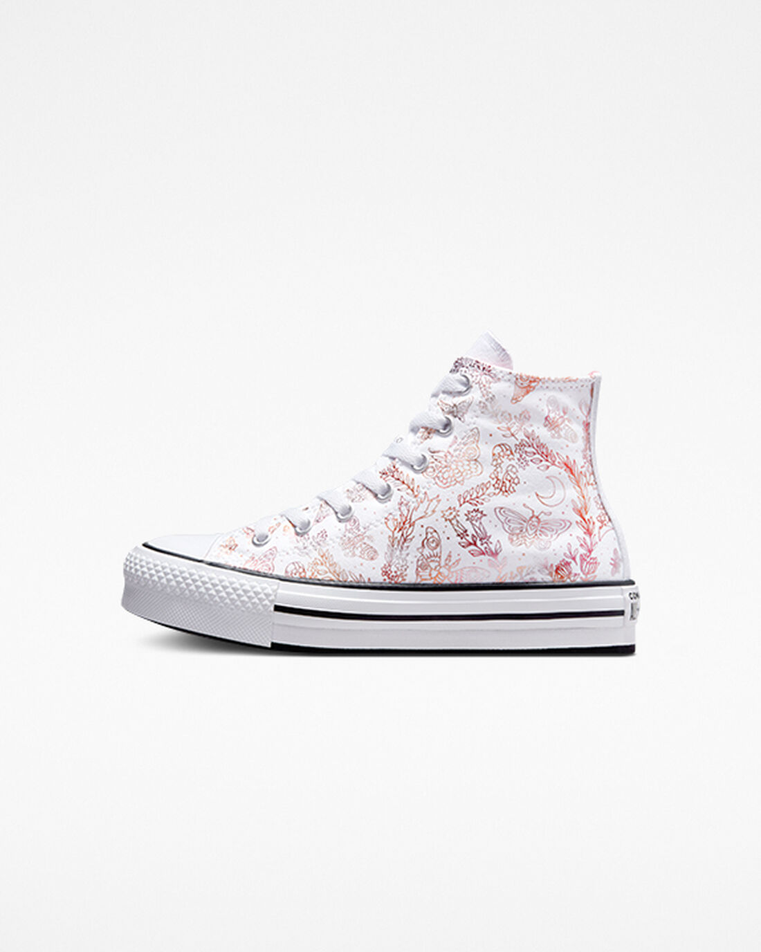 Girls' Converse Chuck Taylor All Star EVA Lift High Top Sneakers White/Pink/Black | Australia-07381