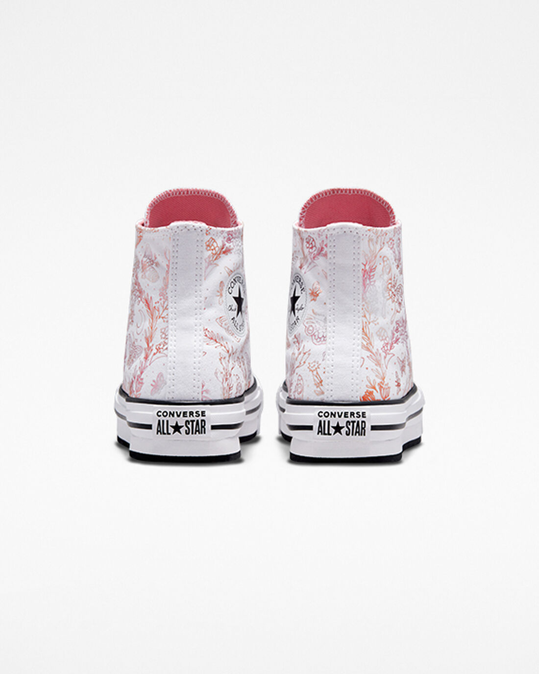 Girls' Converse Chuck Taylor All Star EVA Lift High Top Sneakers White/Pink/Black | Australia-07381