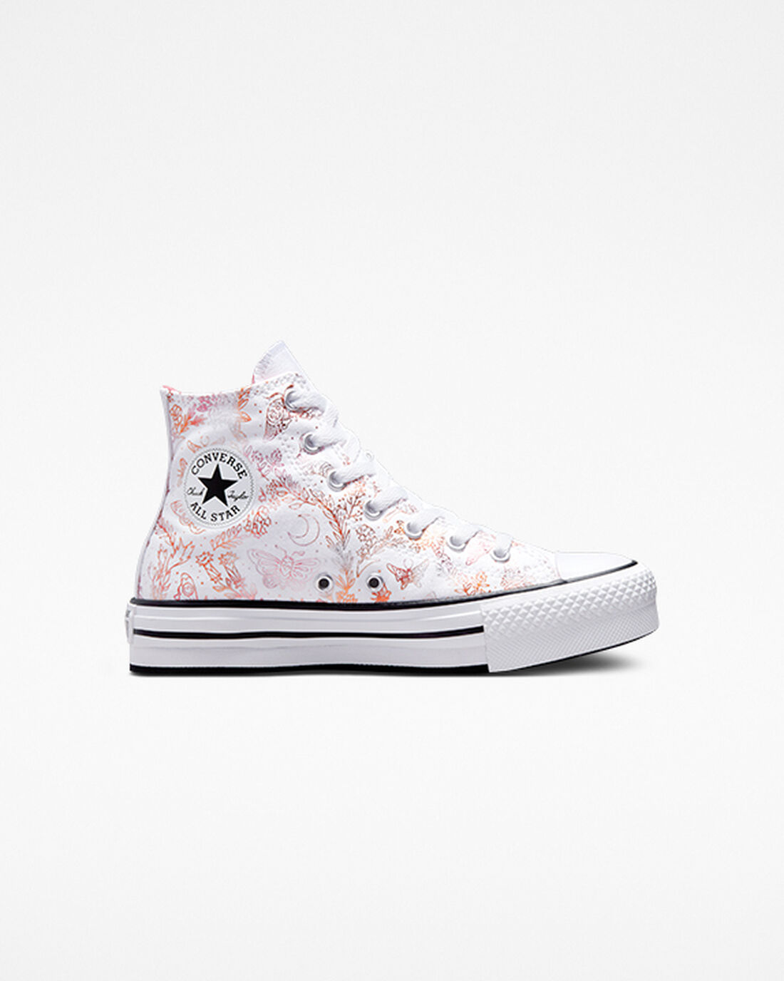 Girls\' Converse Chuck Taylor All Star EVA Lift High Top Sneakers White/Pink/Black | Australia-07381