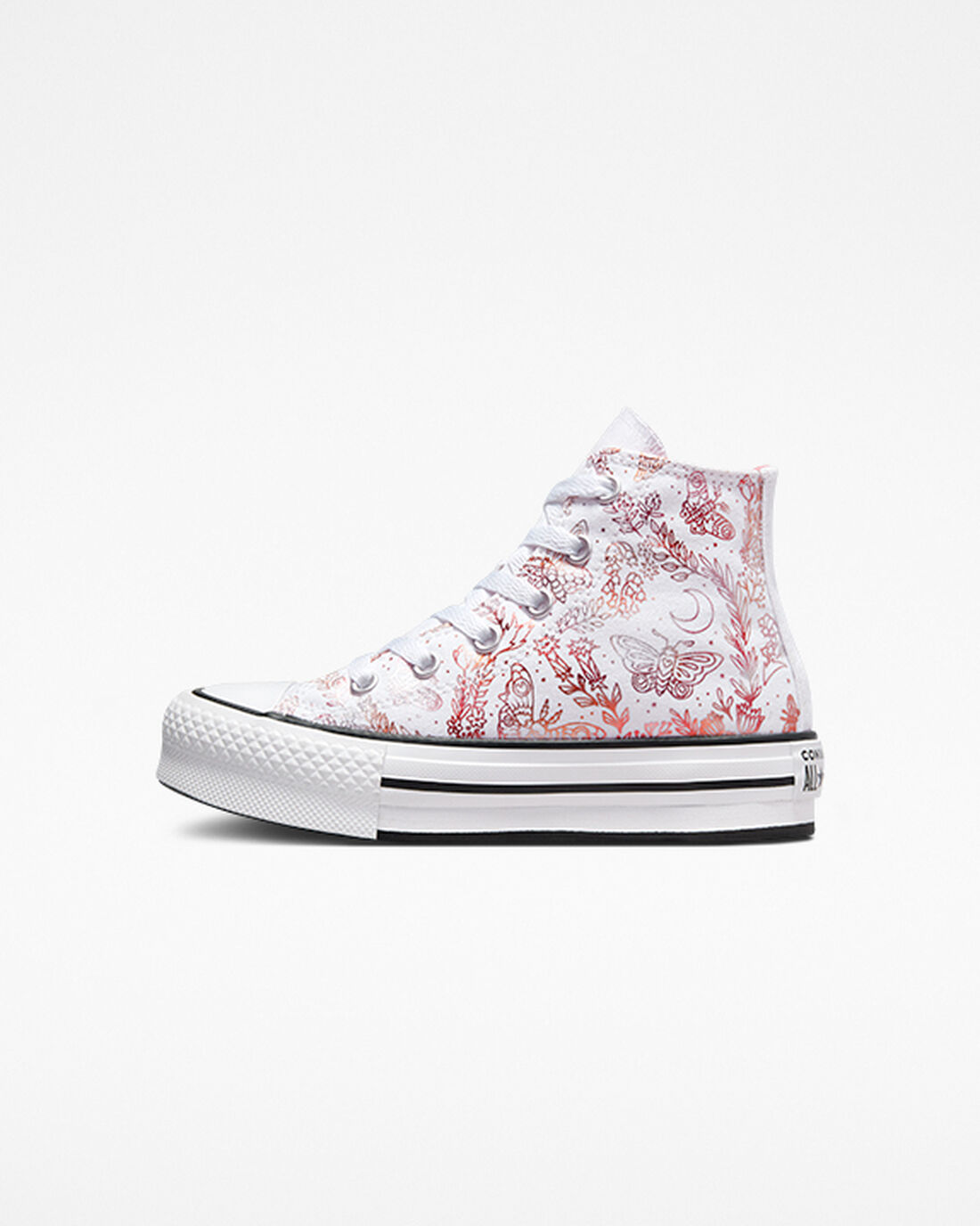 Girls' Converse Chuck Taylor All Star EVA Lift High Top Sneakers White/Pink/Black | Australia-14280