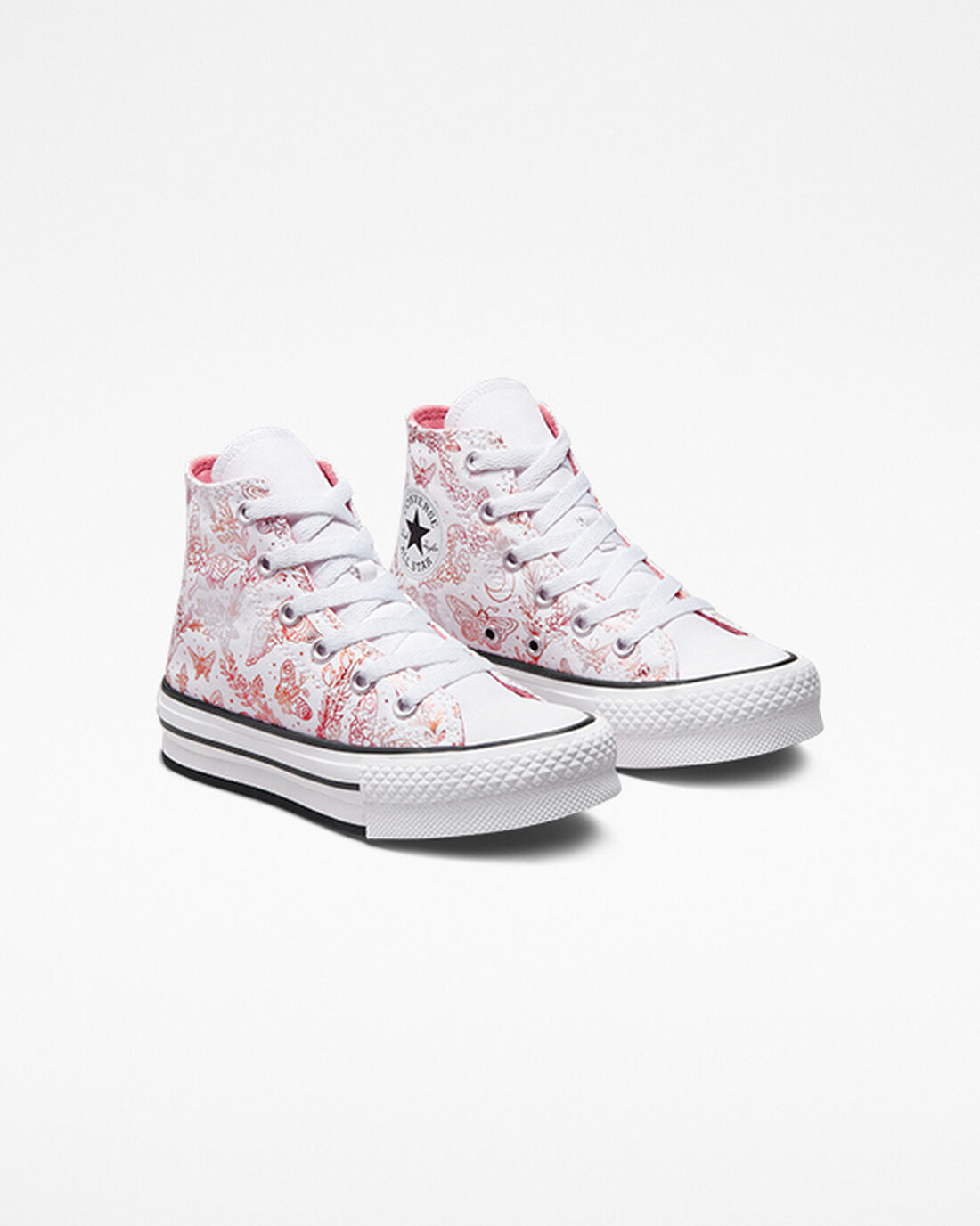 Girls' Converse Chuck Taylor All Star EVA Lift High Top Sneakers White/Pink/Black | Australia-14280