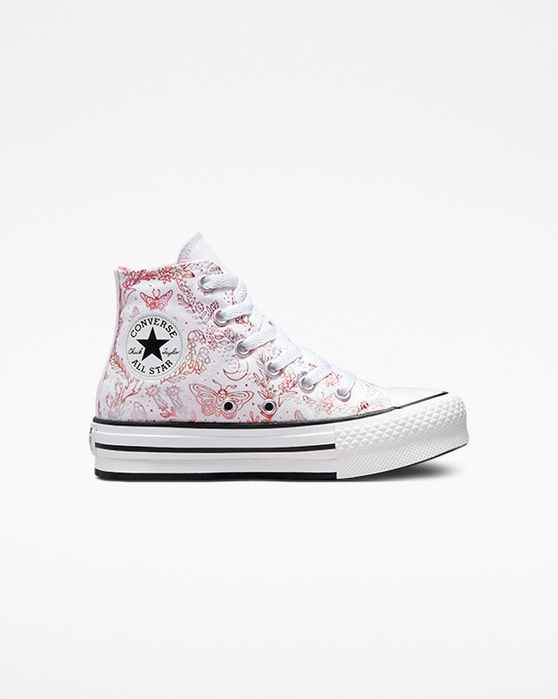 Girls\' Converse Chuck Taylor All Star EVA Lift High Top Sneakers White/Pink/Black | Australia-14280