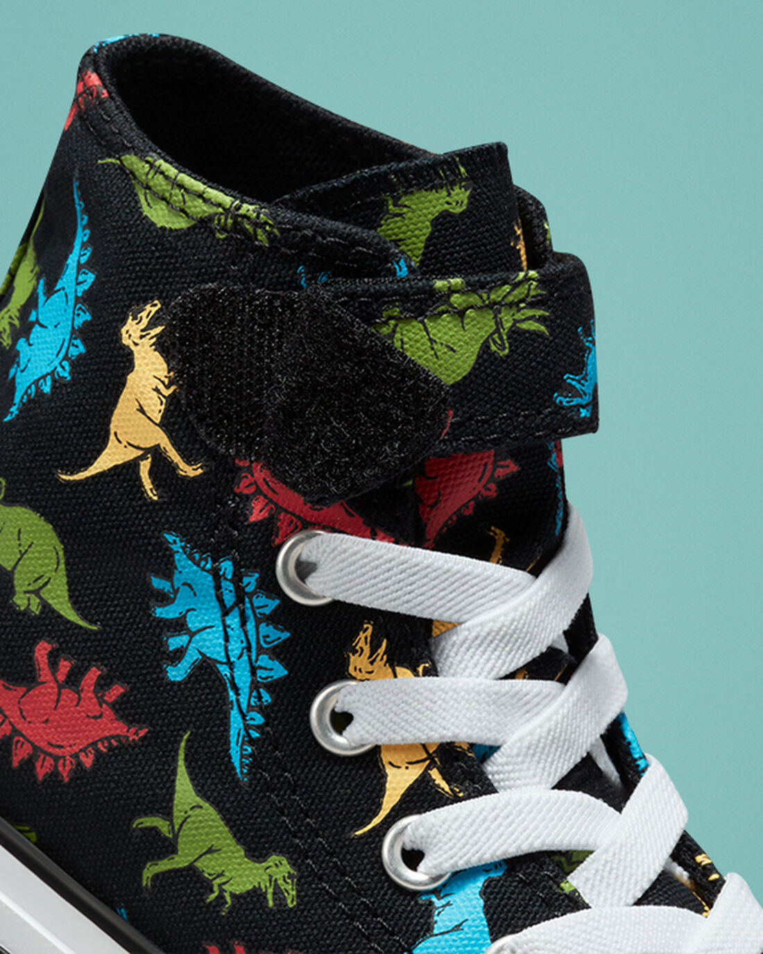 Girls' Converse Chuck Taylor All Star Easy-On Dinosaurs High Top Sneakers Black/Red/Blue | Australia-03462