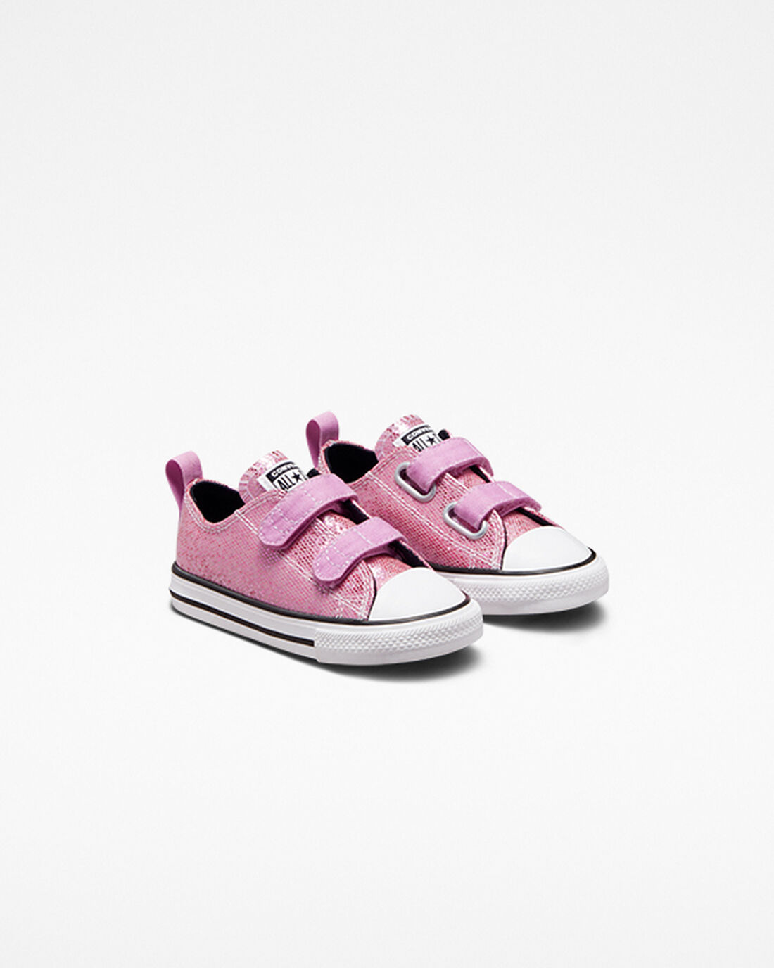 Girls' Converse Chuck Taylor All Star Easy-On Glitter Sneakers Pink/Black | Australia-23068