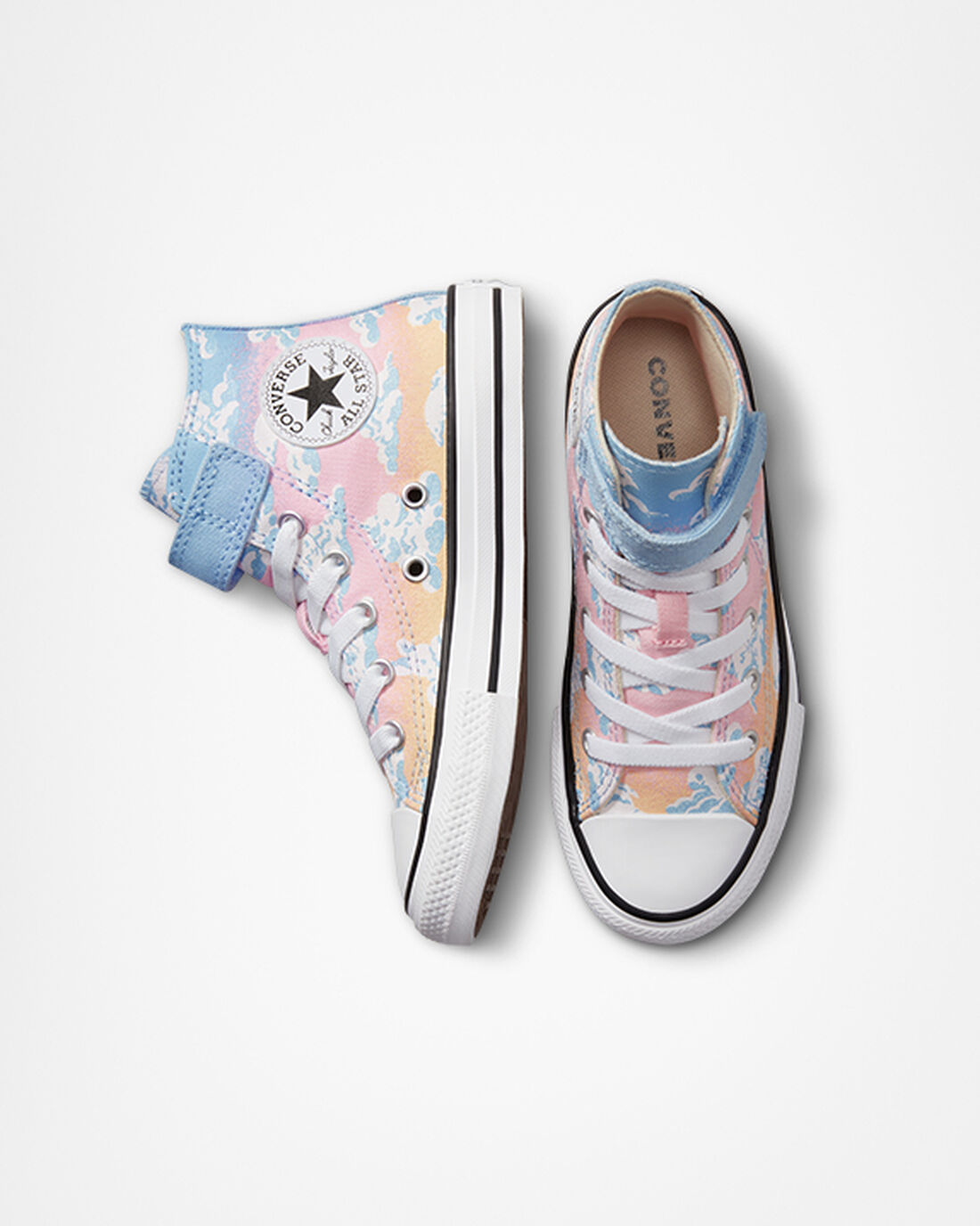 Girls' Converse Chuck Taylor All Star Easy-On Cloud Gazer High Top Sneakers Blue/Orange Pink | Australia-24971