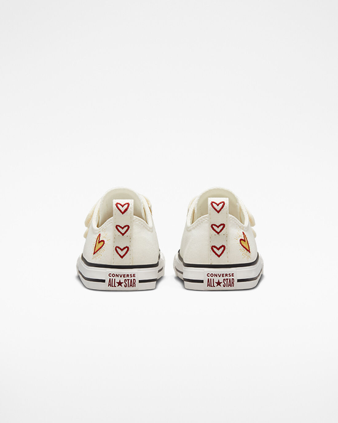 Girls' Converse Chuck Taylor All Star Easy-On Hearts Sneakers White/Dark Red | Australia-37462