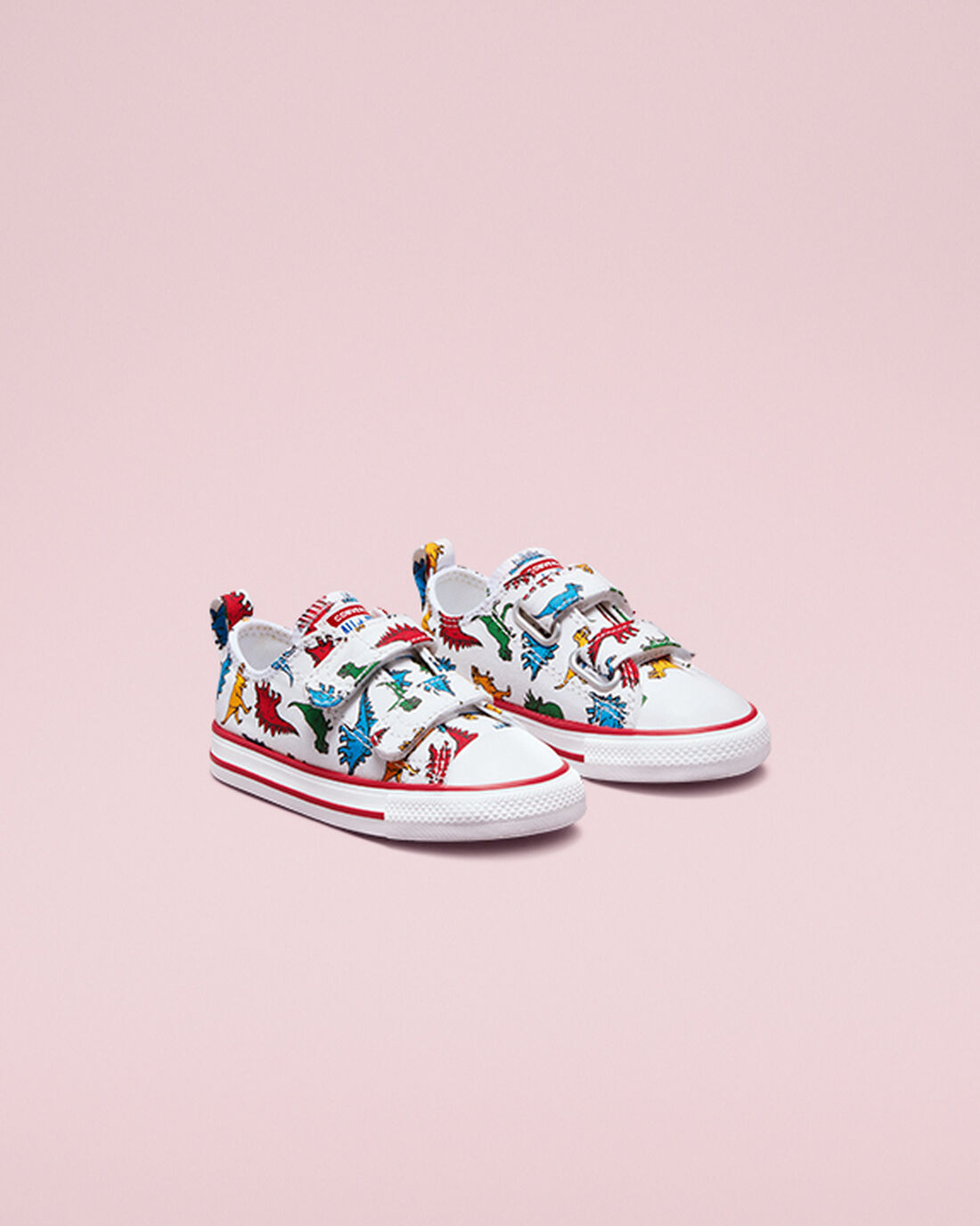 Girls' Converse Chuck Taylor All Star Easy-On Dinosaurs Sneakers White/Red/Blue | Australia-45326