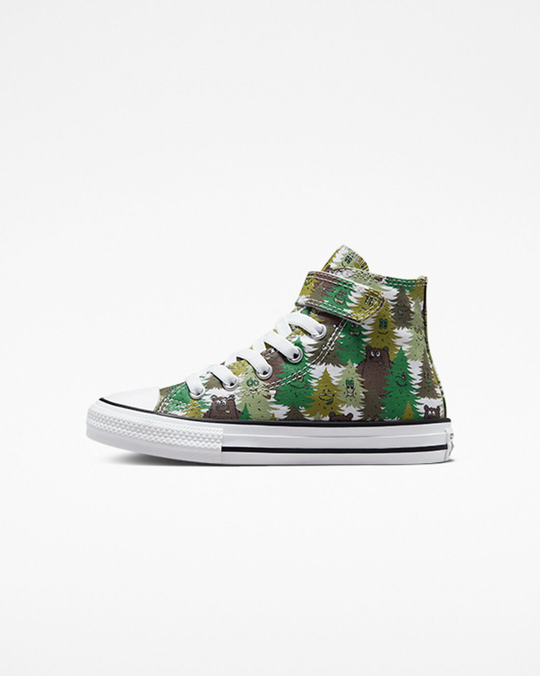 Girls' Converse Chuck Taylor All Star Easy-On Forest Camo High Top Sneakers White/Green | Australia-48329