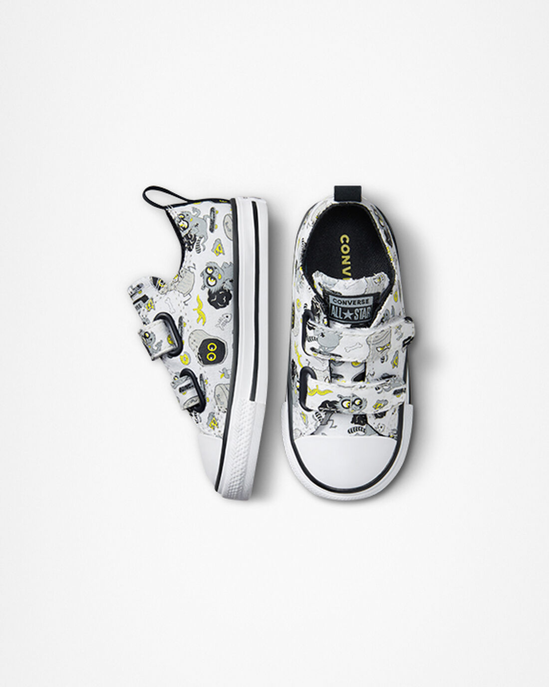 Girls' Converse Chuck Taylor All Star Easy-On Raccoons Sneakers White/Black/Grey | Australia-64720