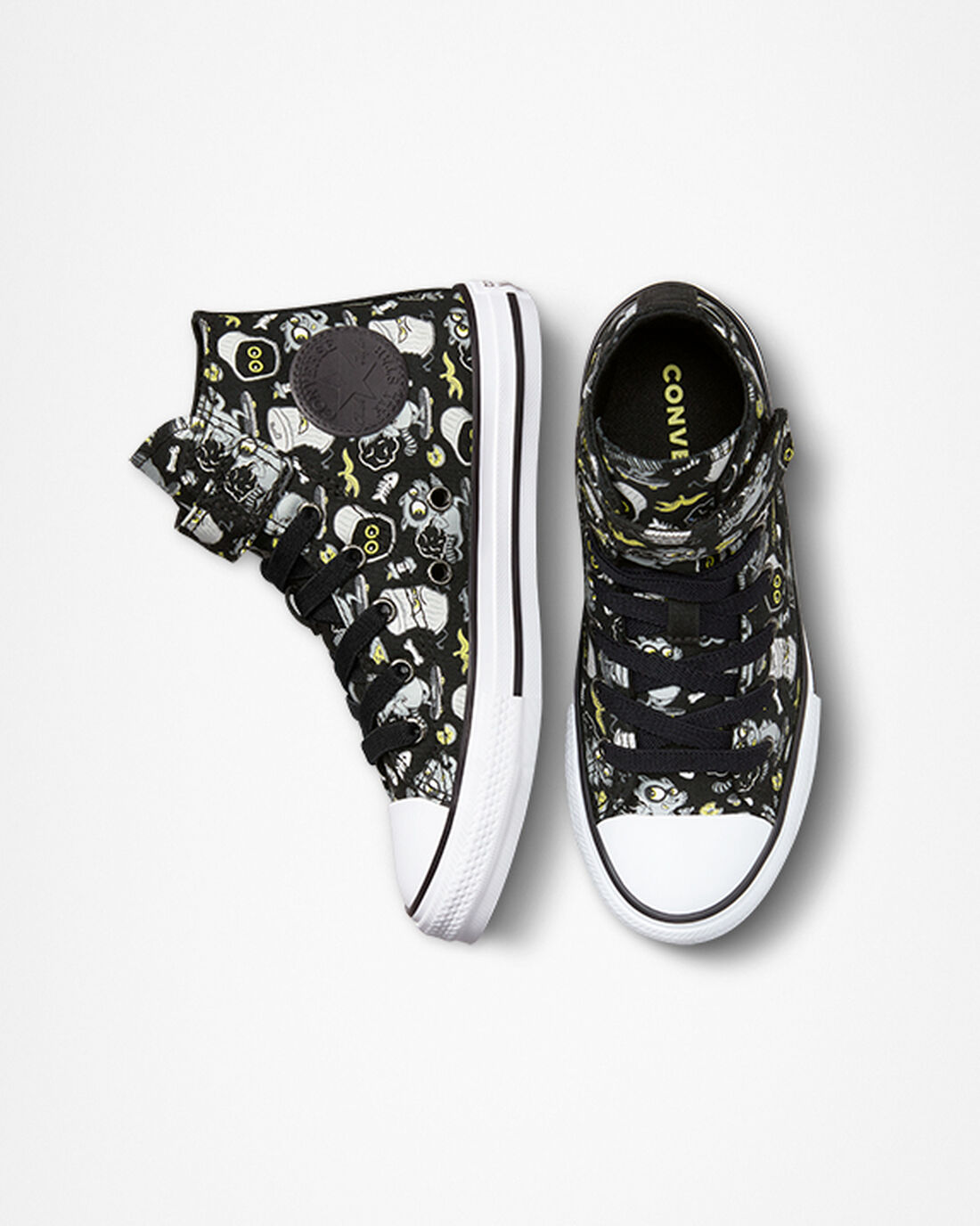 Girls' Converse Chuck Taylor All Star Easy-On Raccoons High Top Sneakers Black/Grey | Australia-84635