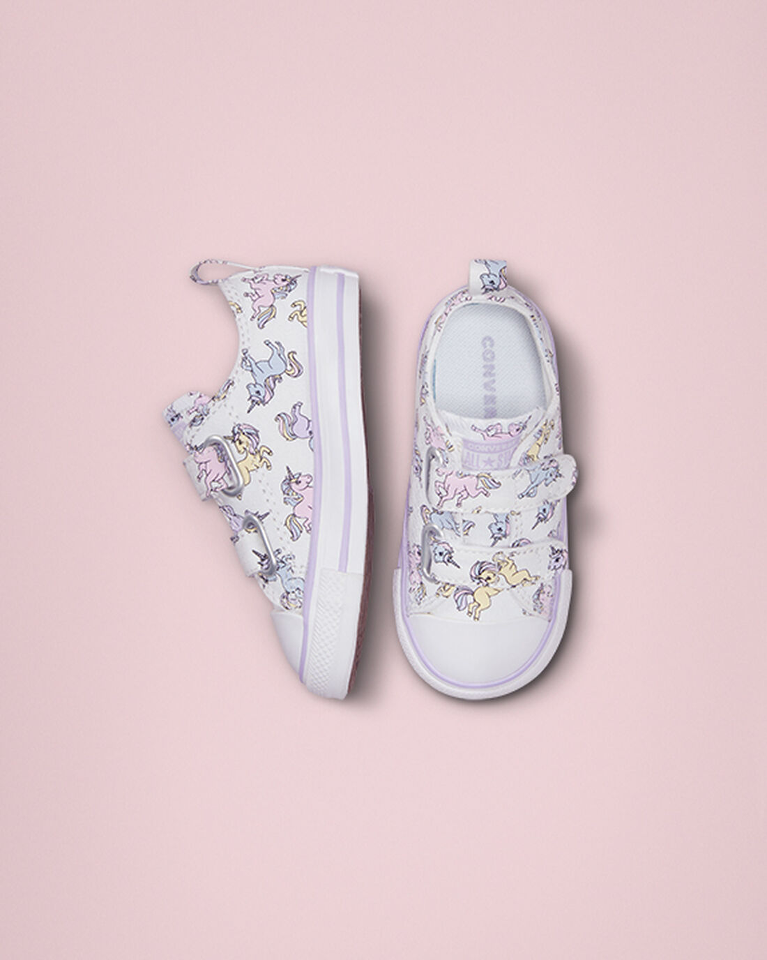 Girls' Converse Chuck Taylor All Star Easy-On Unicorns Sneakers White/Grey Purple | Australia-97106