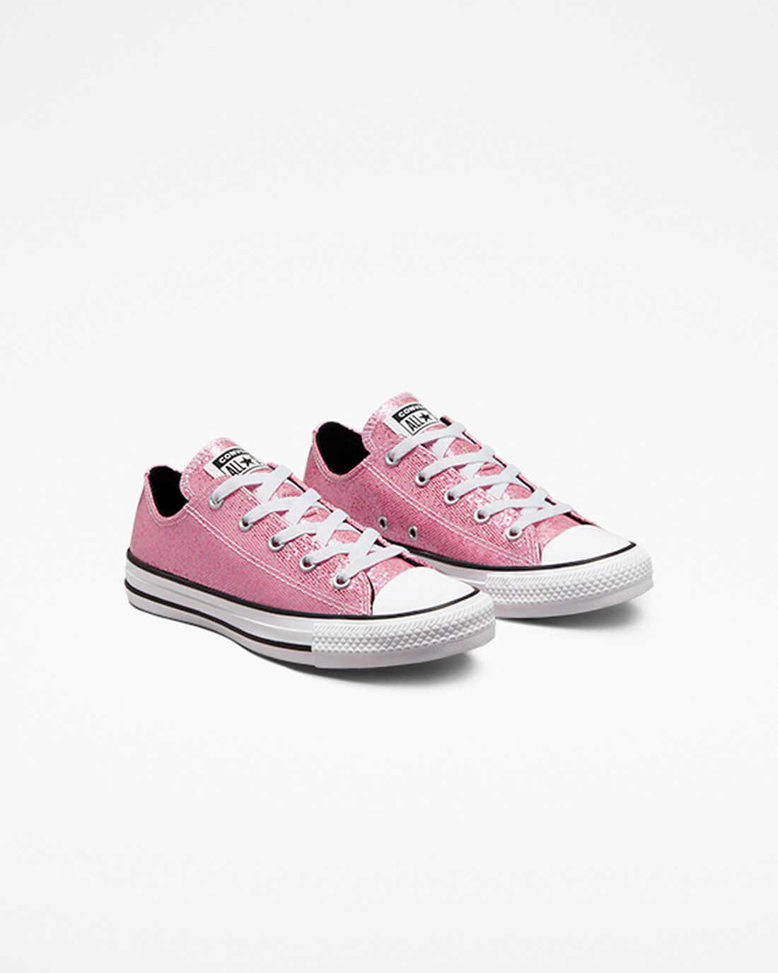 Girls' Converse Chuck Taylor All Star Glitter Sneakers Pink/Black | Australia-05431