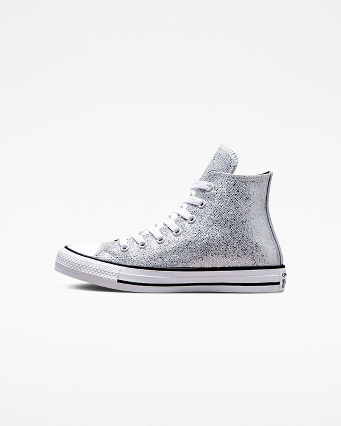 Girls' Converse Chuck Taylor All Star Glitter High Top Sneakers Silver/Grey/Black | Australia-14790