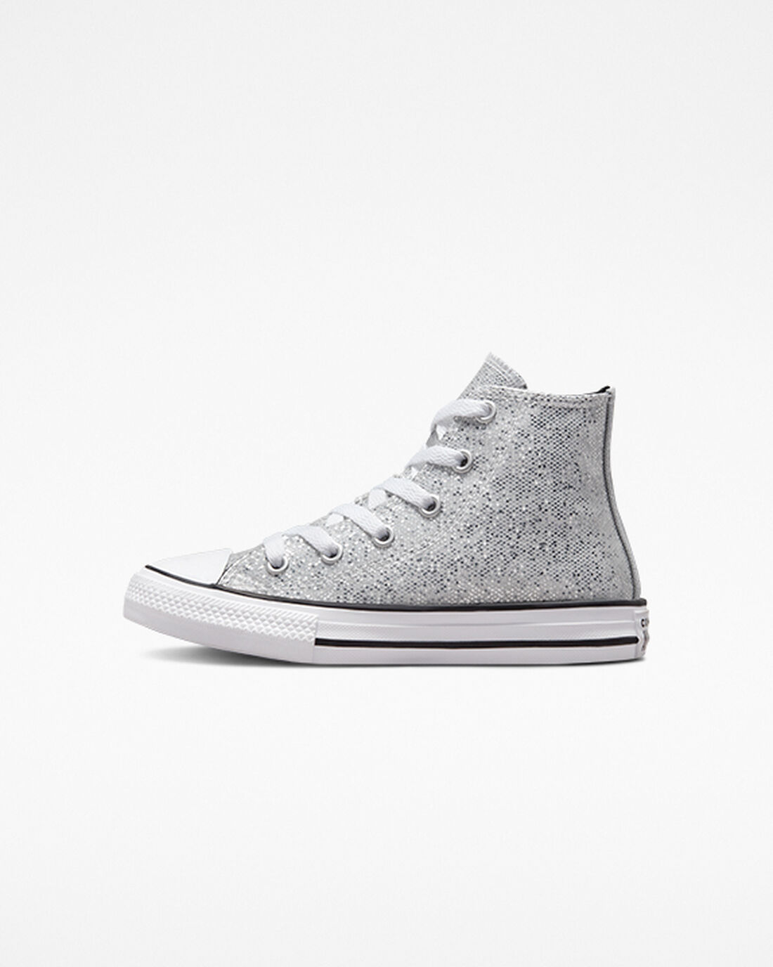 Girls' Converse Chuck Taylor All Star Glitter High Top Sneakers Silver/Grey/Black | Australia-25706