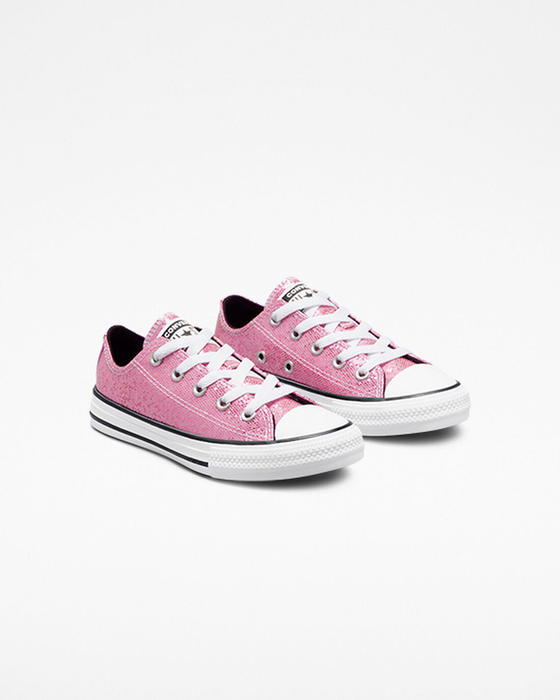 Girls' Converse Chuck Taylor All Star Glitter Sneakers Pink/Black | Australia-40396