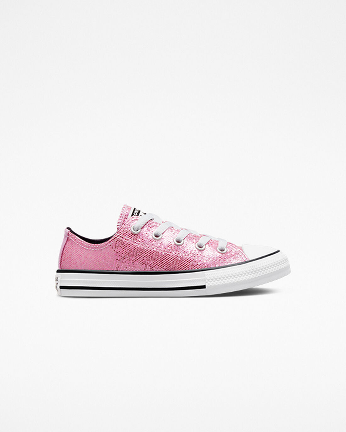 Girls\' Converse Chuck Taylor All Star Glitter Sneakers Pink/Black | Australia-40396