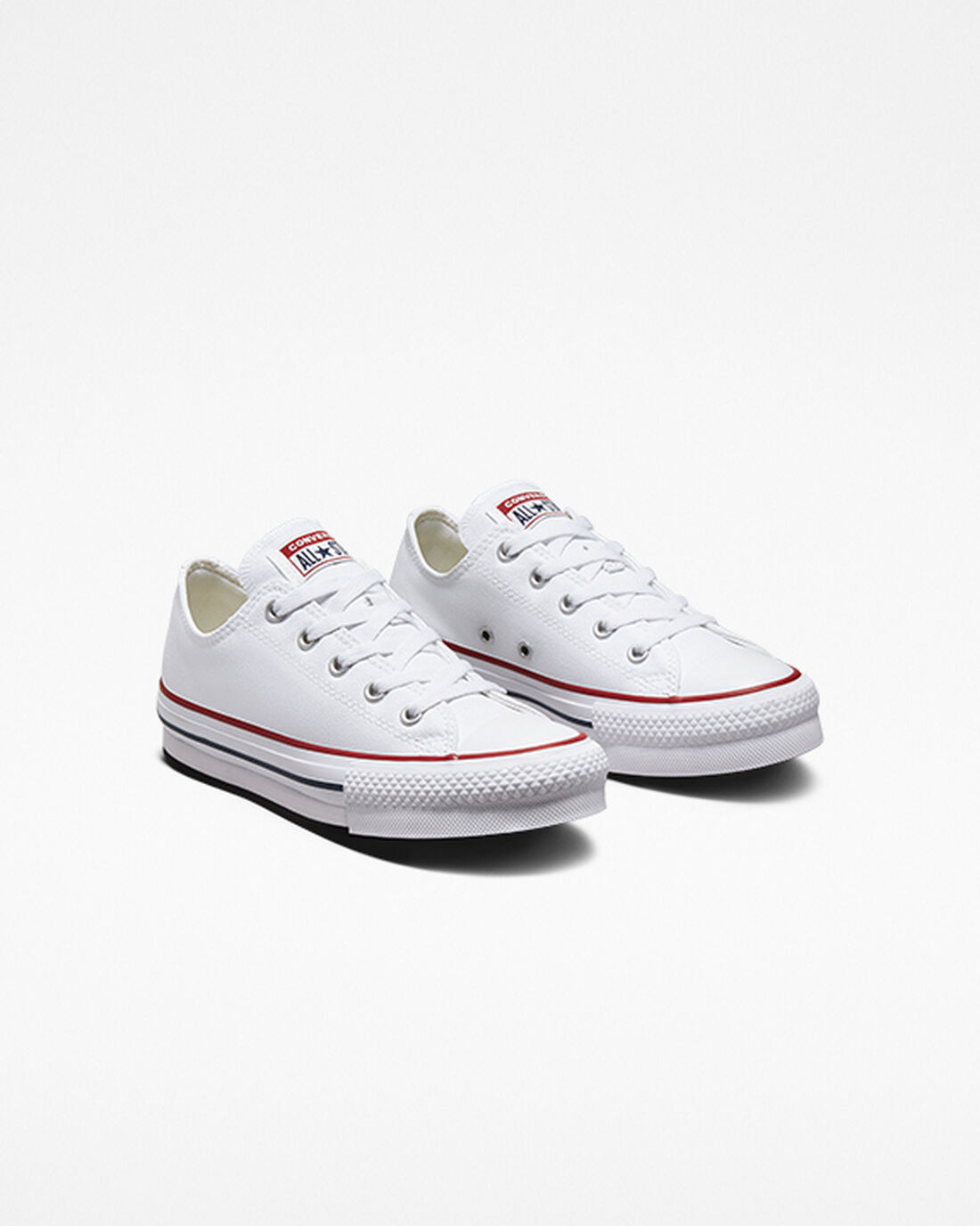 Girls' Converse Chuck Taylor All Star Lift Sneakers White/Dark Red/Navy | Australia-13592