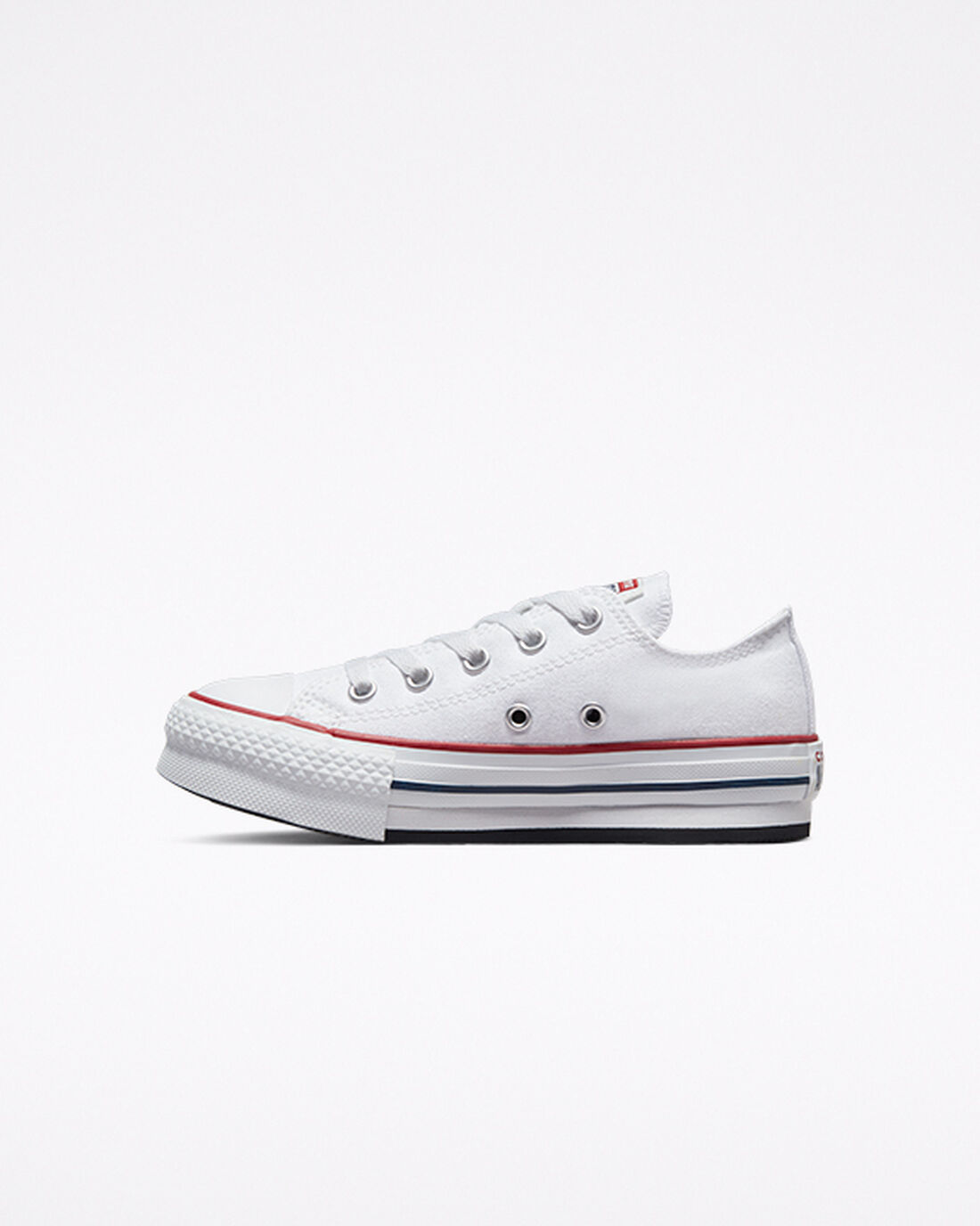 Girls' Converse Chuck Taylor All Star Lift Sneakers White/Dark Red/Navy | Australia-57641