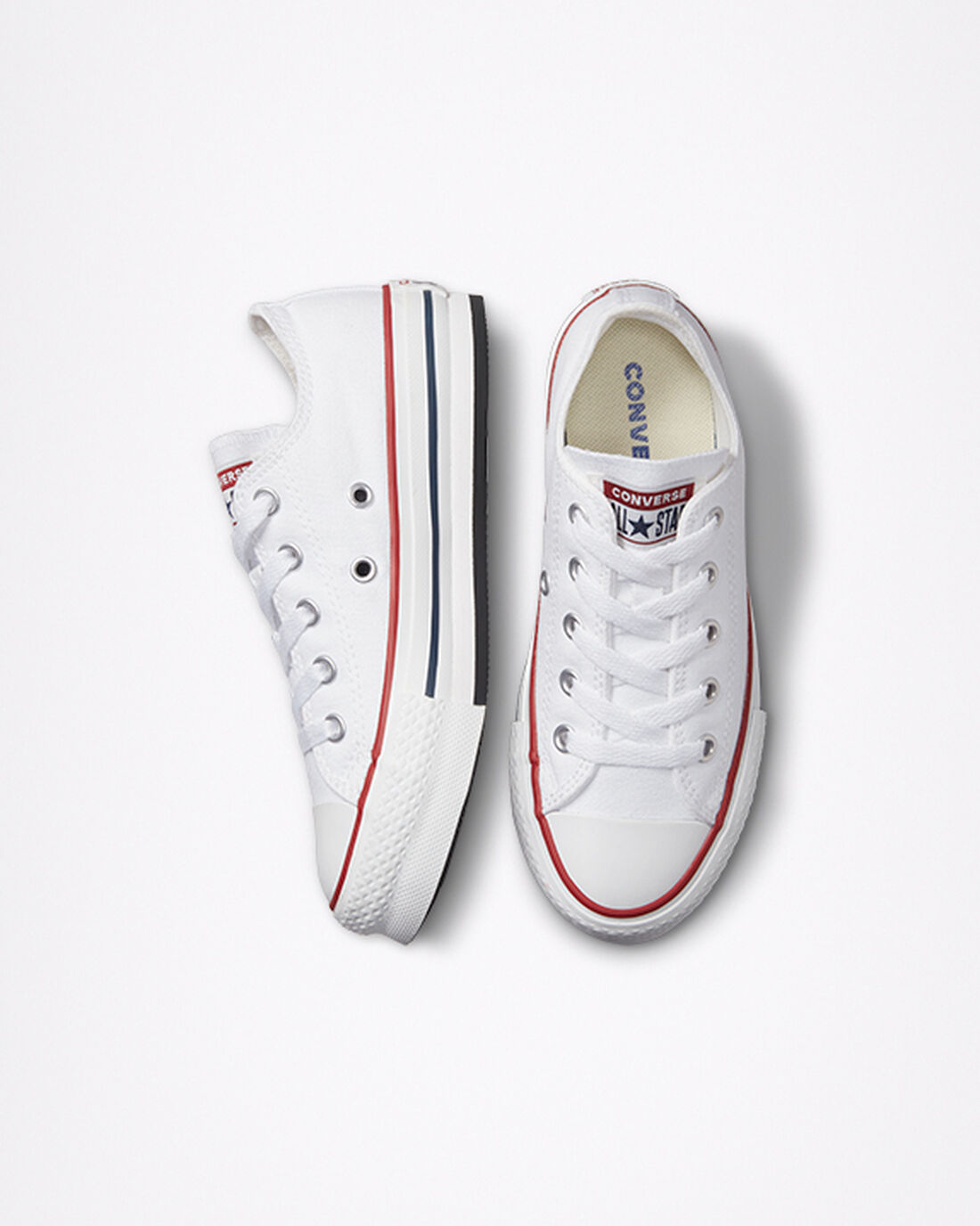 Girls' Converse Chuck Taylor All Star Lift Sneakers White/Dark Red/Navy | Australia-57641