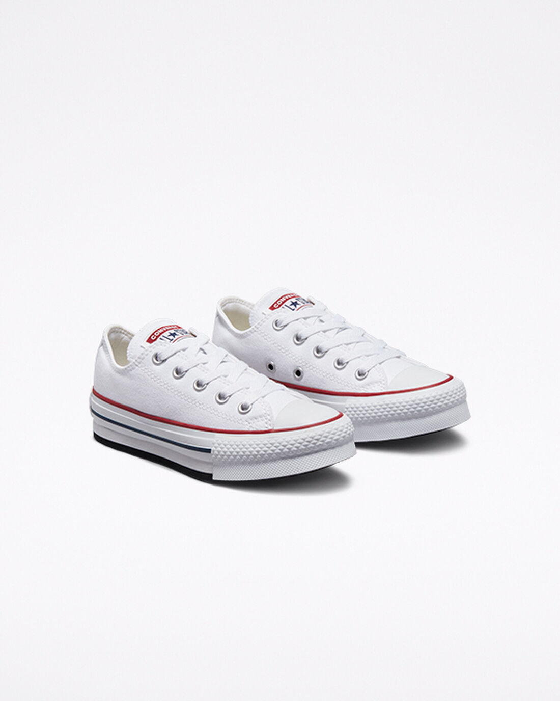 Girls' Converse Chuck Taylor All Star Lift Sneakers White/Dark Red/Navy | Australia-57641