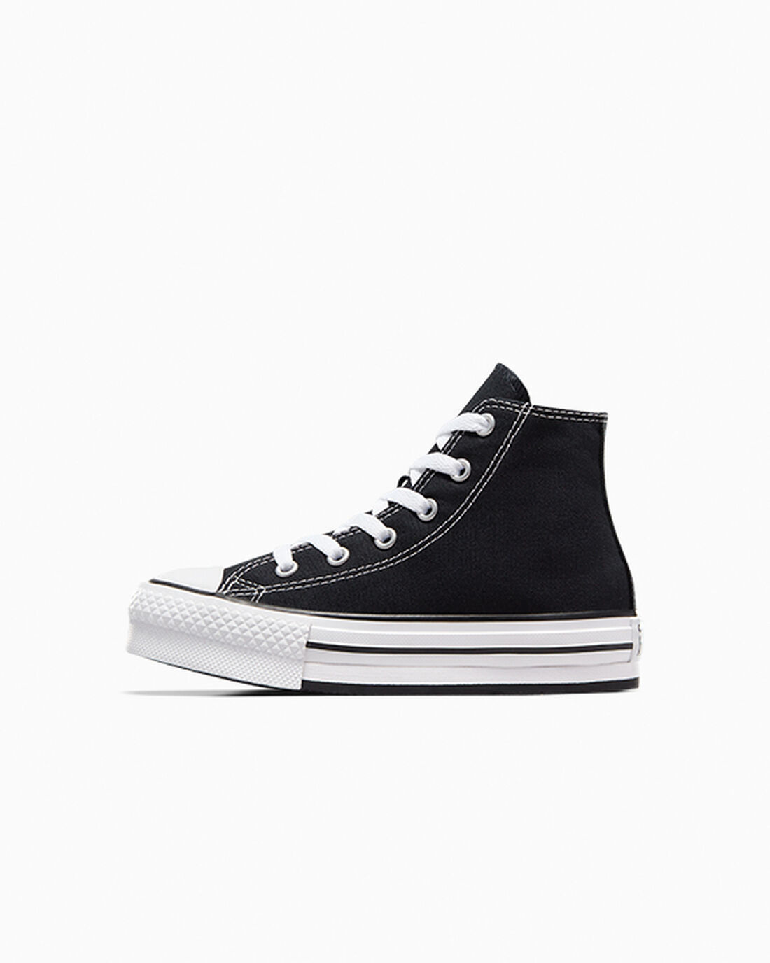 Girls' Converse Chuck Taylor All Star Lift High Top Sneakers Black/White/Black | Australia-69178