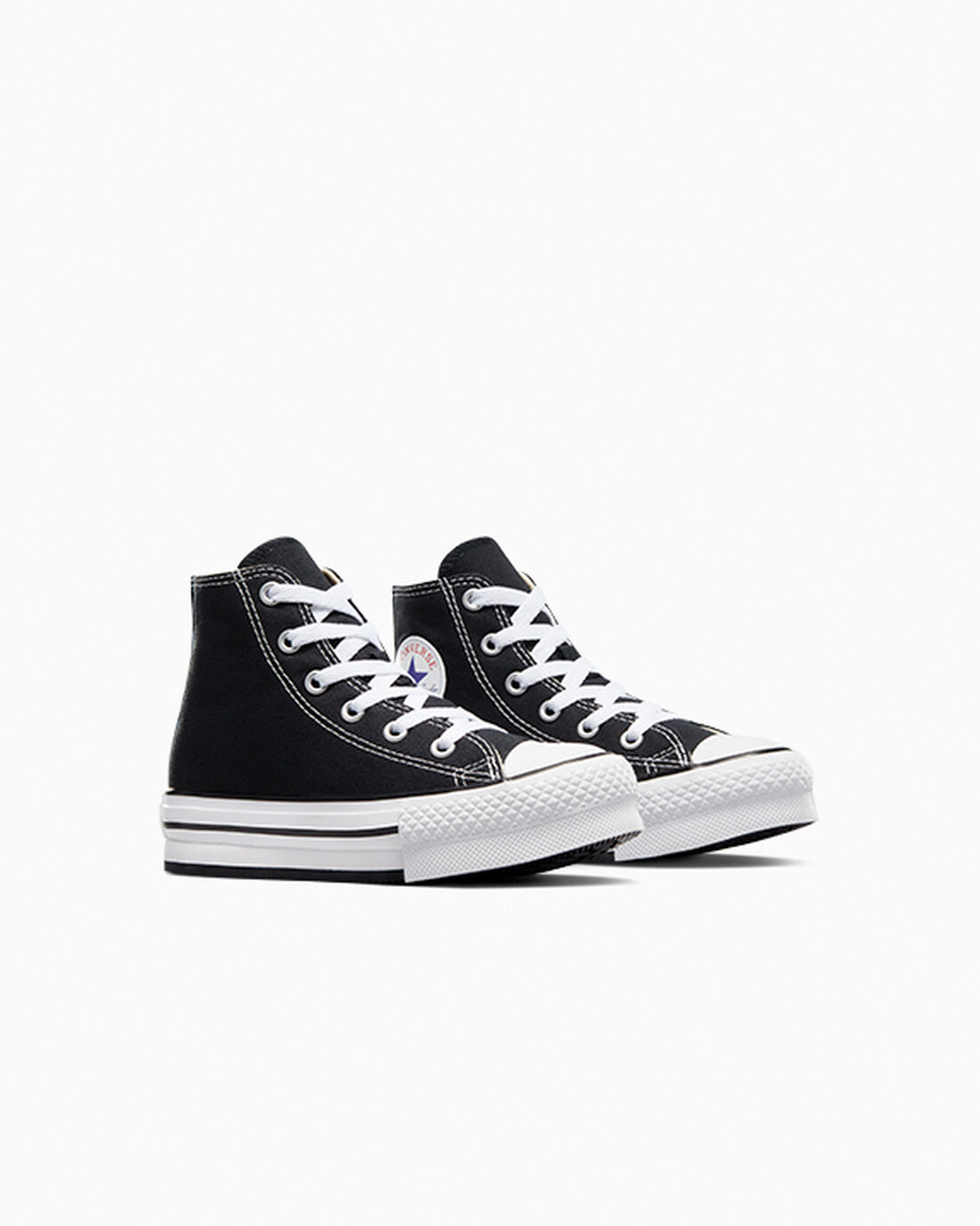 Girls' Converse Chuck Taylor All Star Lift High Top Sneakers Black/White/Black | Australia-69178