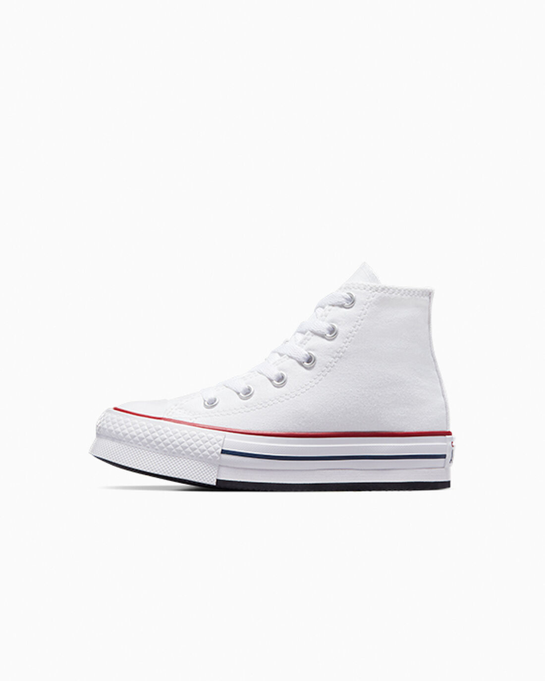 Girls' Converse Chuck Taylor All Star Lift High Top Sneakers White/Dark Red/Navy | Australia-85149