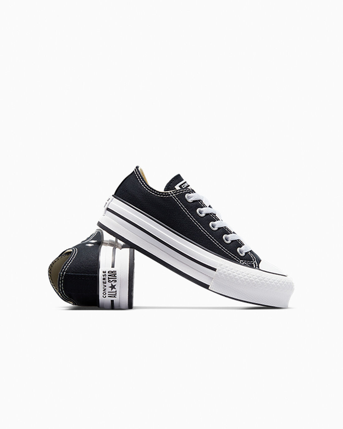 Girls' Converse Chuck Taylor All Star Lift Sneakers Black/White/Black | Australia-90872