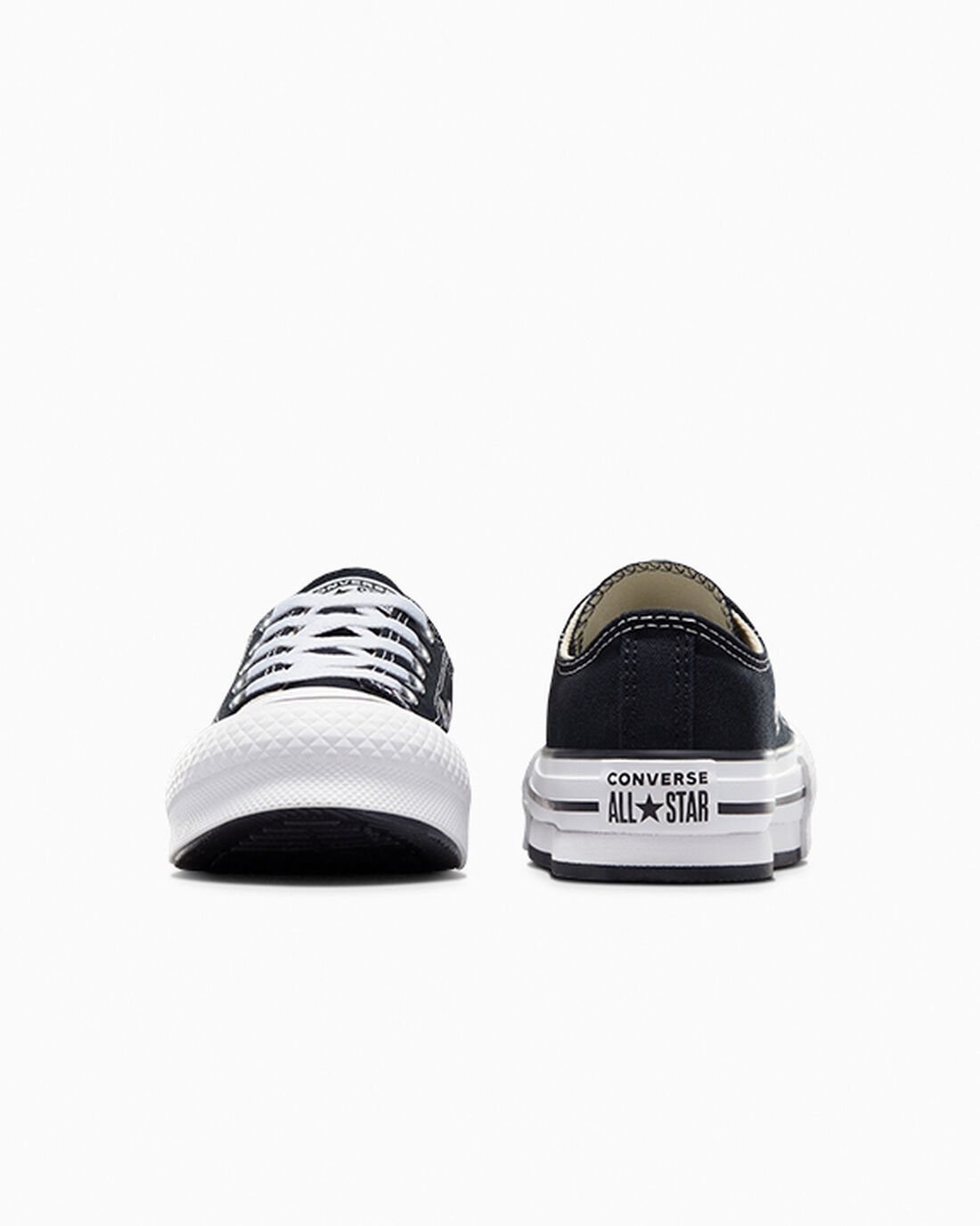 Girls' Converse Chuck Taylor All Star Lift Sneakers Black/White/Black | Australia-90872