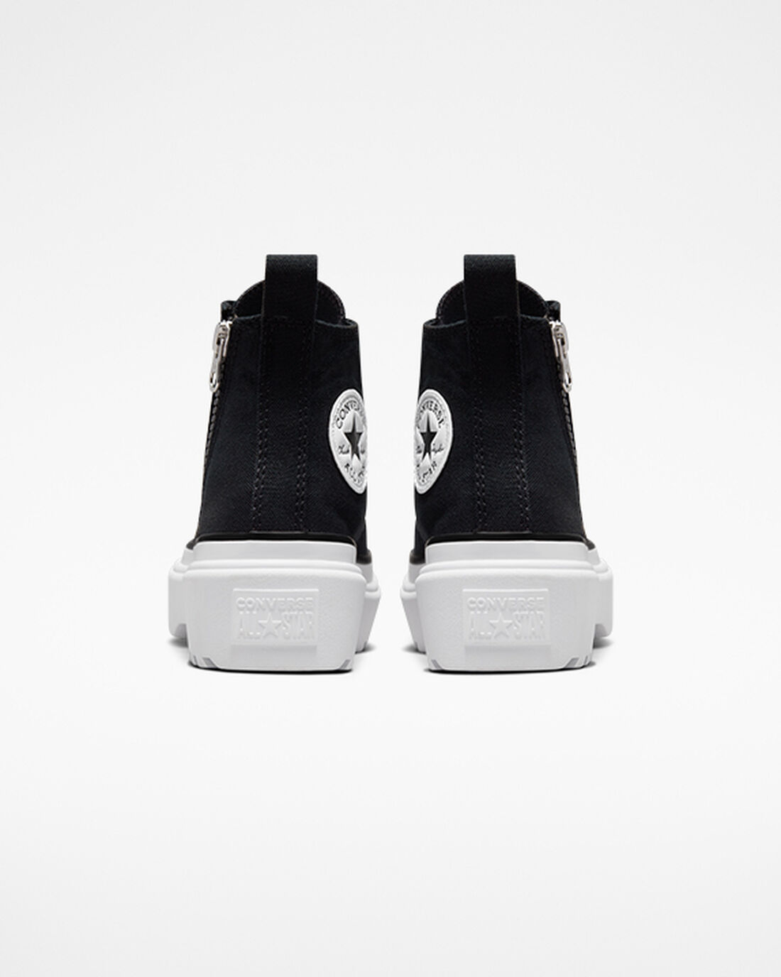 Girls' Converse Chuck Taylor All Star Lugged Lift High Top Sneakers Black/White | Australia-01236