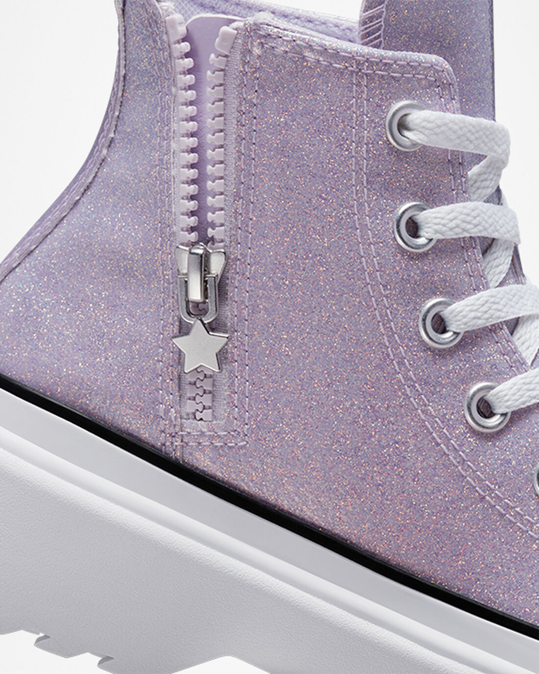 Girls' Converse Chuck Taylor All Star Lugged Lift High Top Sneakers Purple/White/Black | Australia-04379