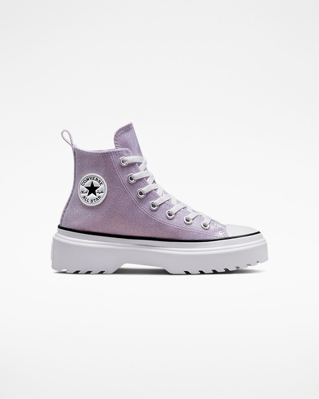 Girls\' Converse Chuck Taylor All Star Lugged Lift High Top Sneakers Purple/White/Black | Australia-04379