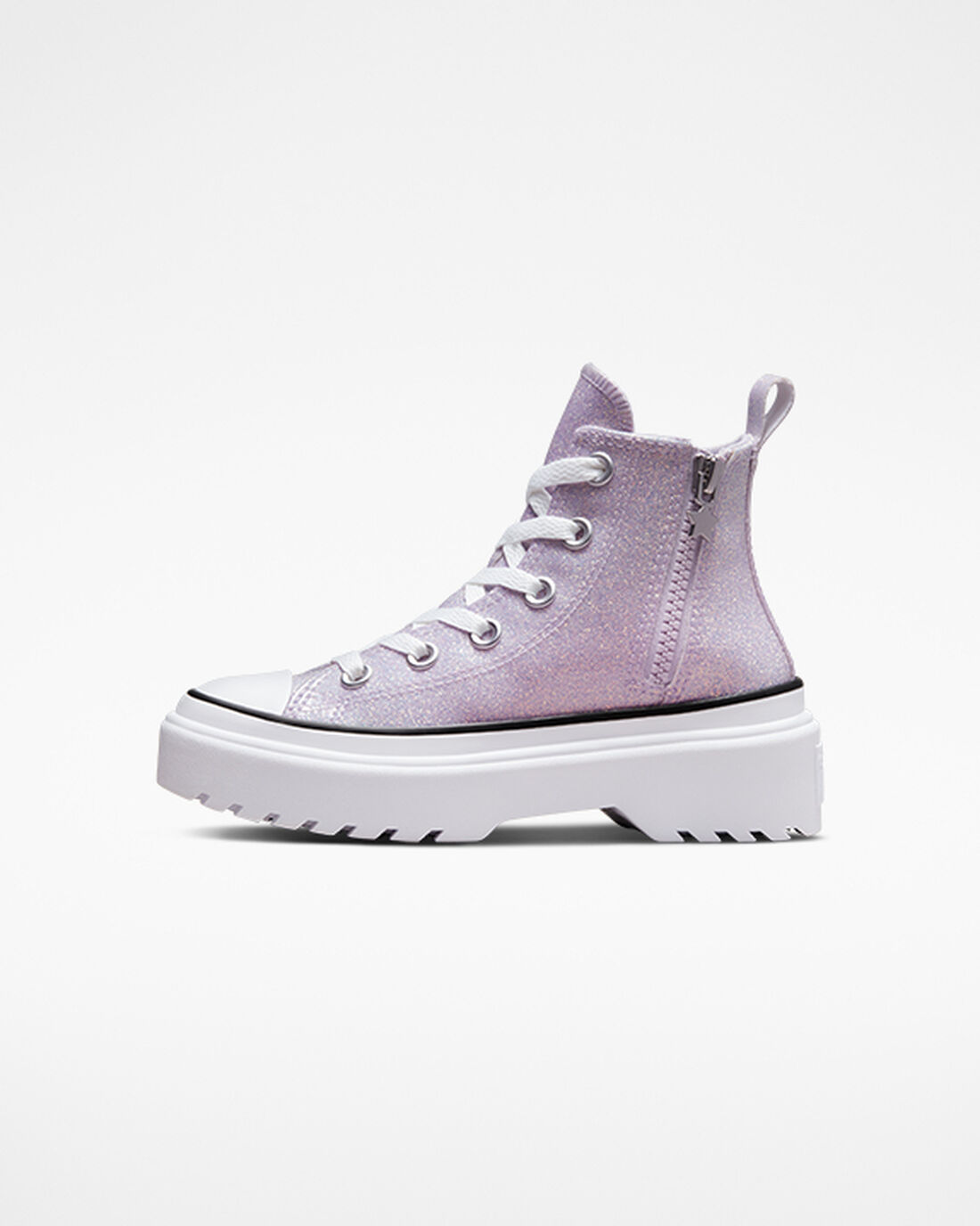 Girls' Converse Chuck Taylor All Star Lugged Lift High Top Sneakers Purple/White/Black | Australia-31976