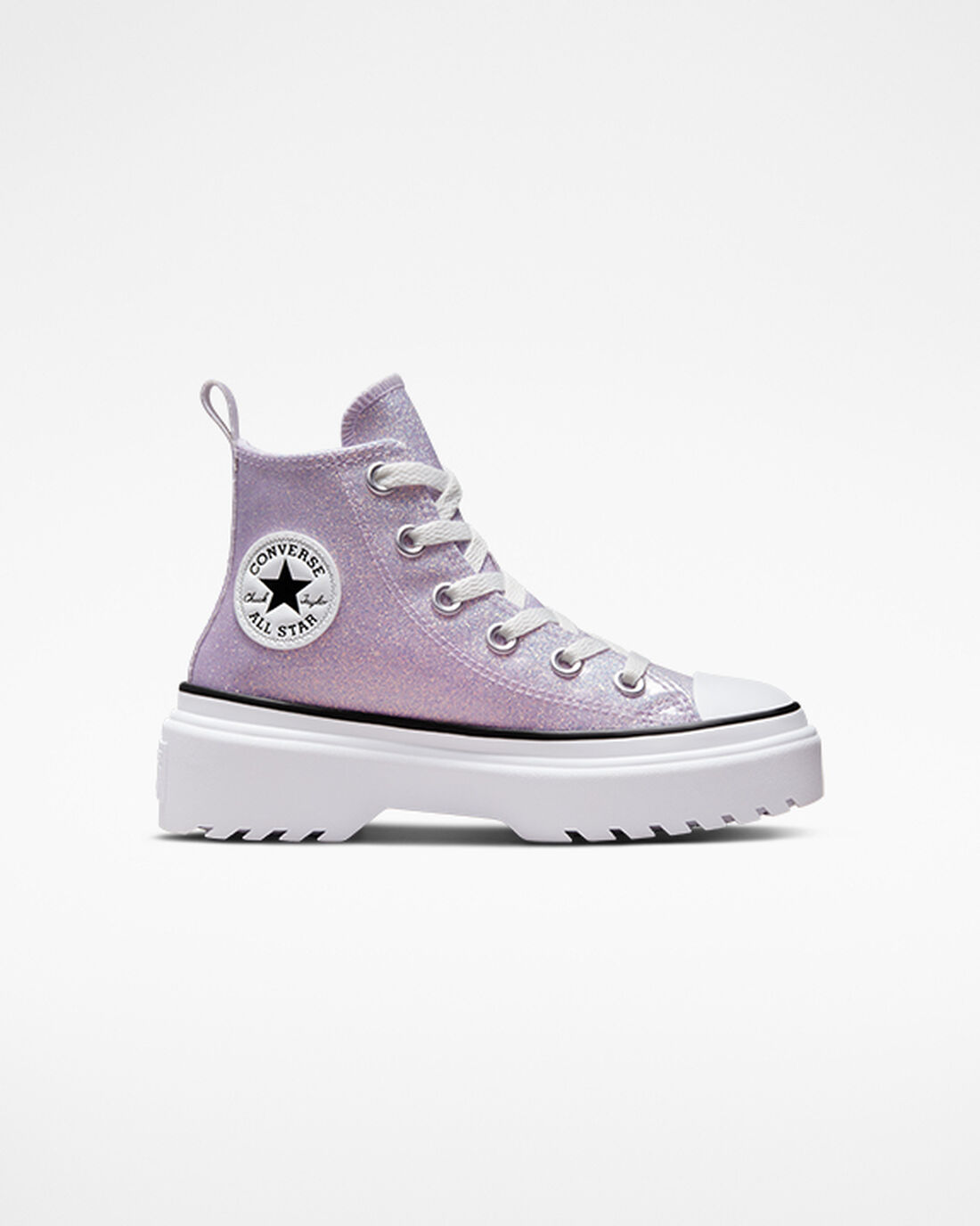 Girls\' Converse Chuck Taylor All Star Lugged Lift High Top Sneakers Purple/White/Black | Australia-31976