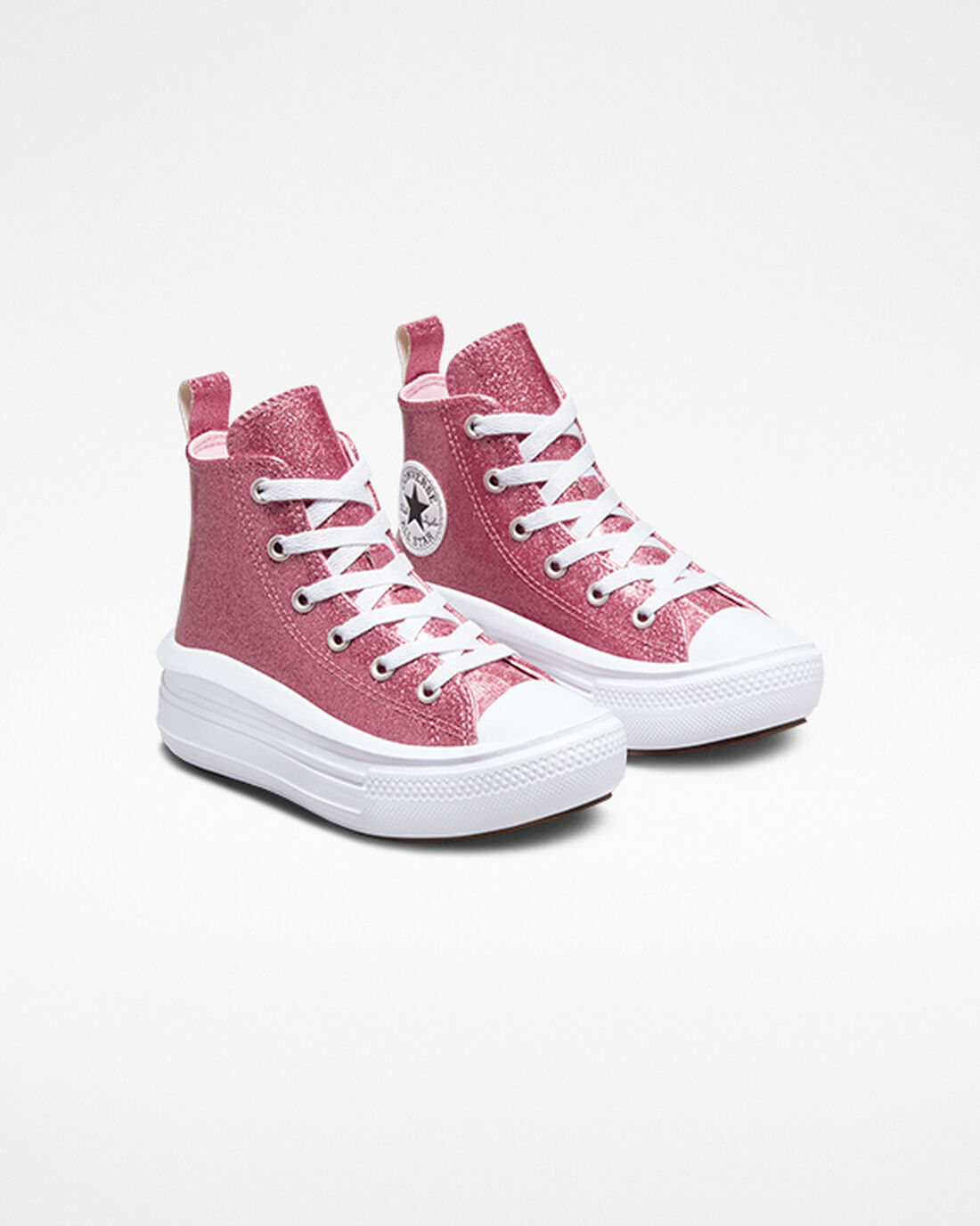 Girls' Converse Chuck Taylor All Star Move High Top Sneakers Pink/Purple/White | Australia-14673