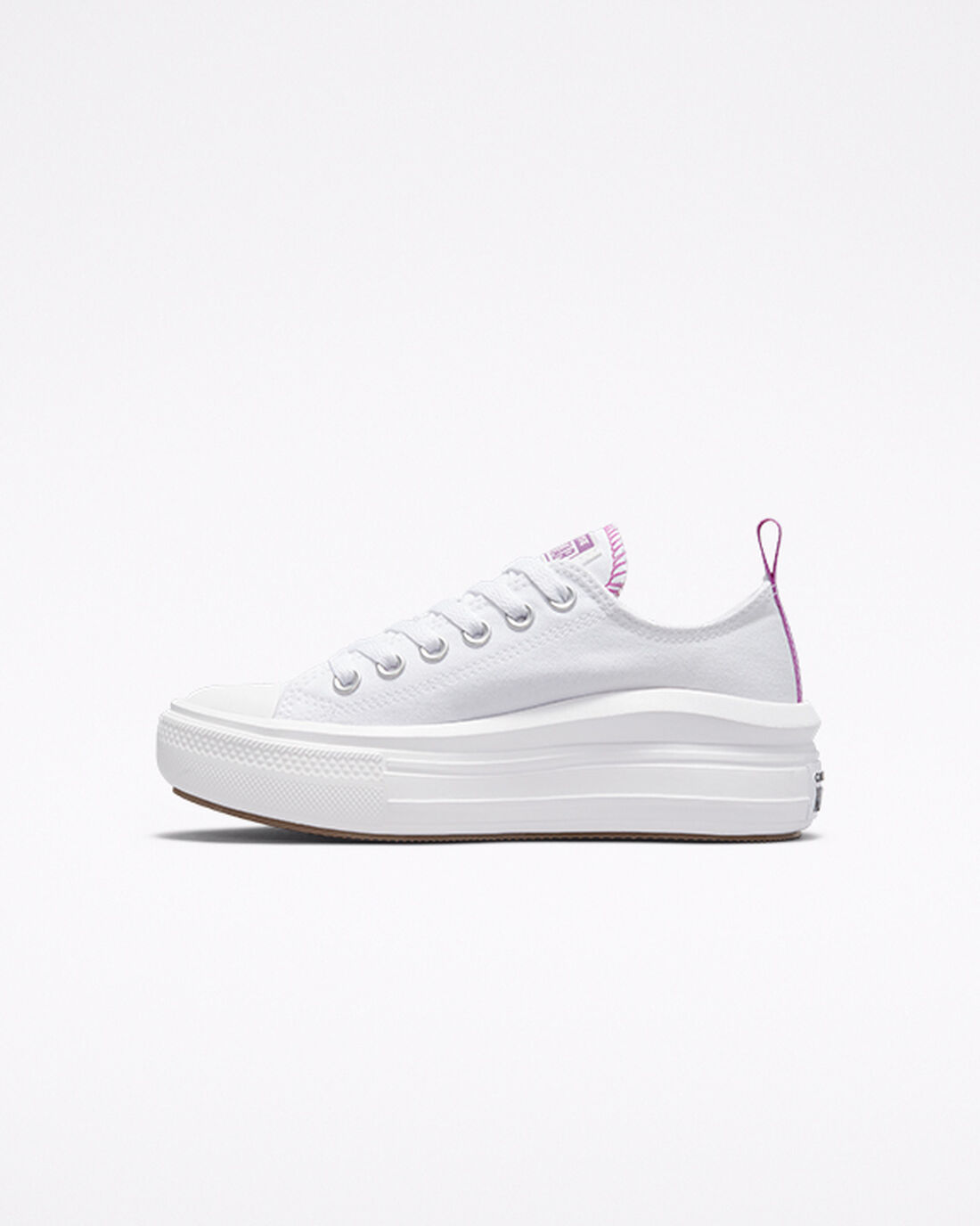 Girls' Converse Chuck Taylor All Star Move Sneakers White/Purple/White | Australia-34987