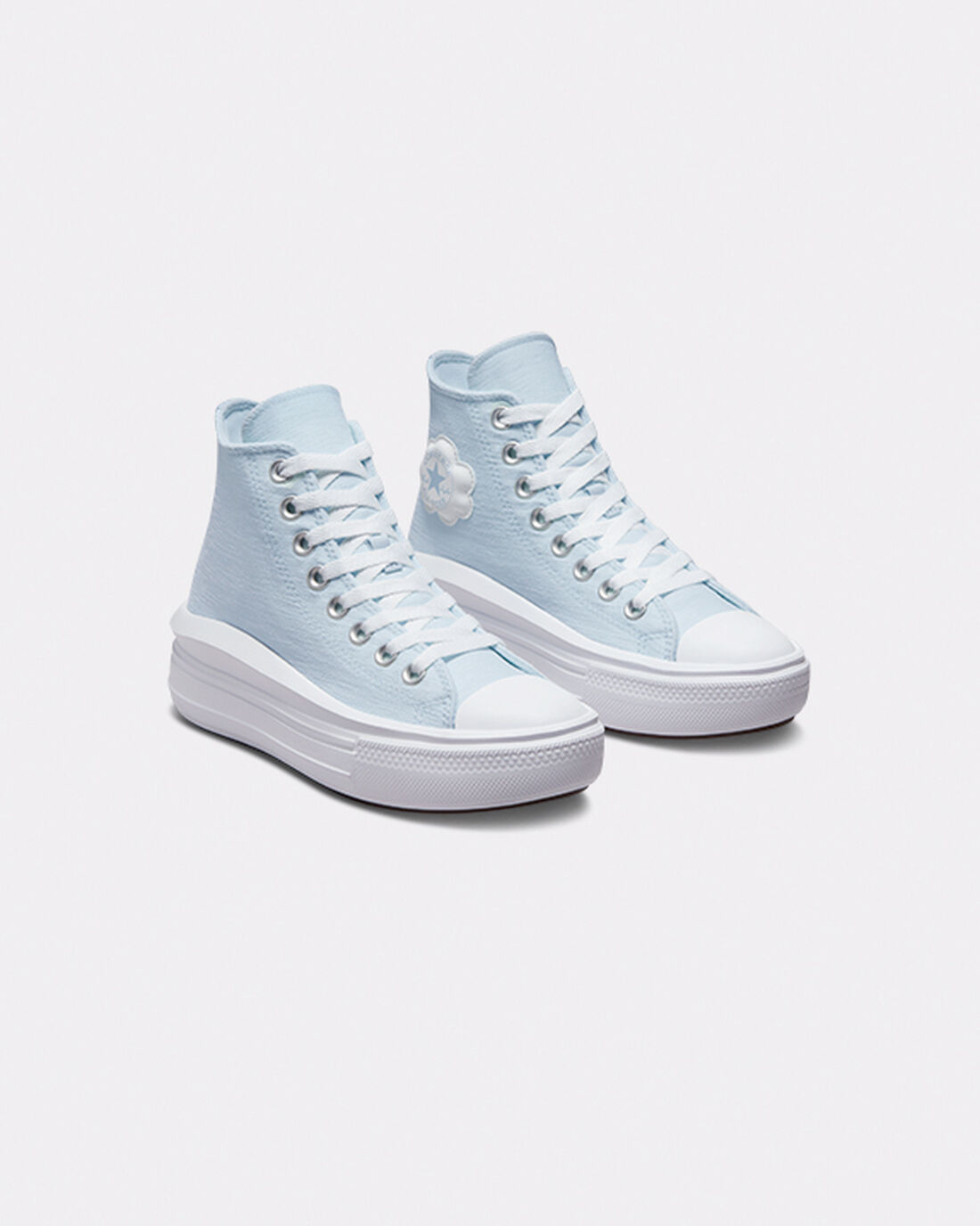 Girls' Converse Chuck Taylor All Star Move High Top Sneakers Blue | Australia-54987