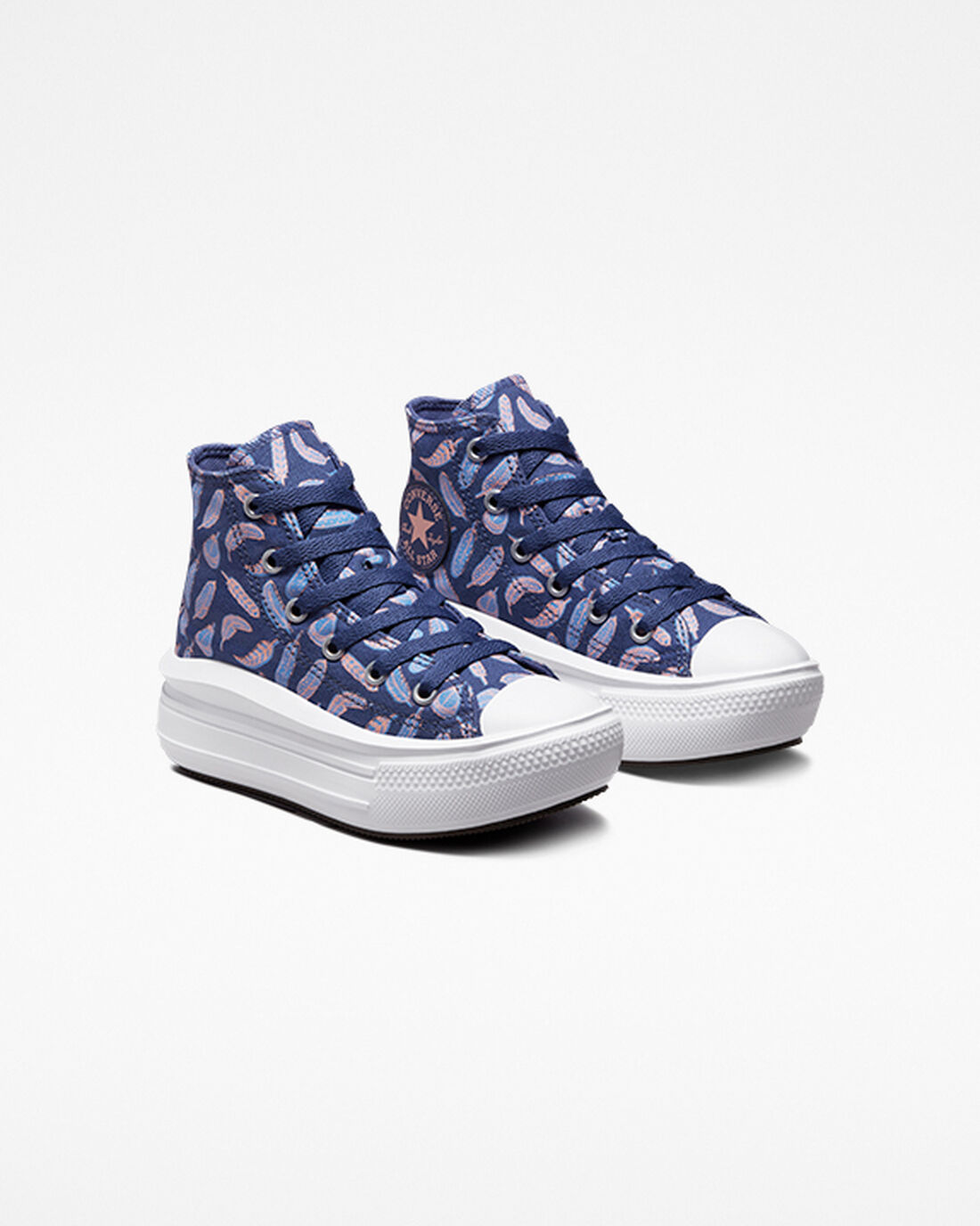 Girls' Converse Chuck Taylor All Star Move High Top Sneakers Purple/Royal | Australia-90435