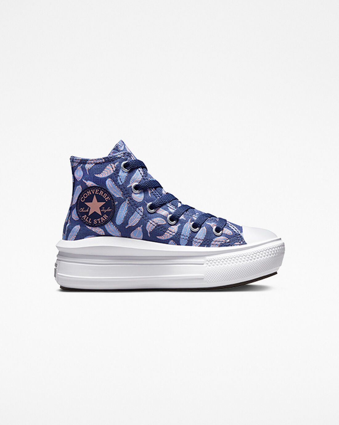 Girls\' Converse Chuck Taylor All Star Move High Top Sneakers Purple/Royal | Australia-90435