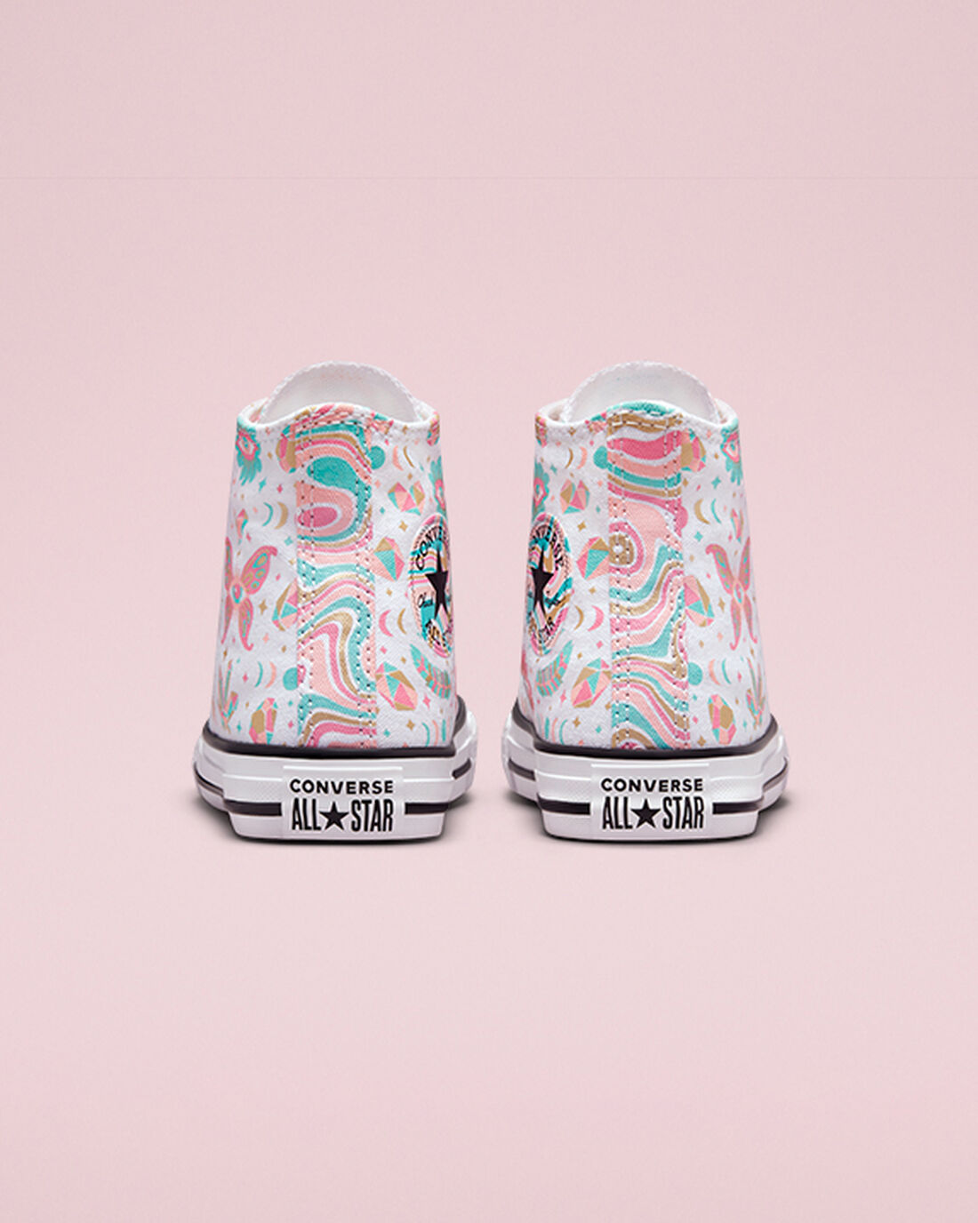 Girls' Converse Chuck Taylor All Star Mystic Gems High Top Sneakers White/Pink/Coral | Australia-19406