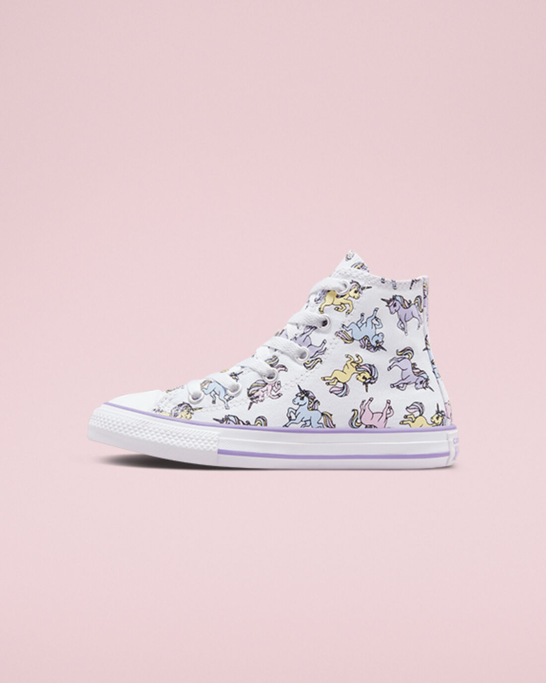 Girls' Converse Chuck Taylor All Star Unicorns High Top Sneakers White/Grey Purple | Australia-17293