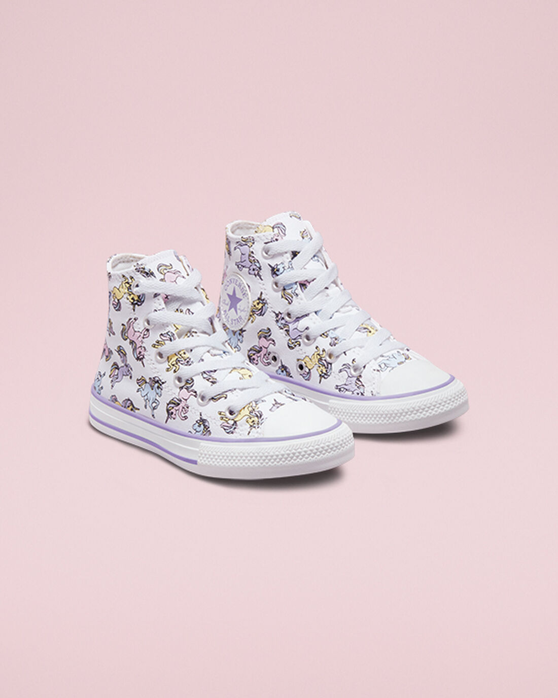 Girls' Converse Chuck Taylor All Star Unicorns High Top Sneakers White/Grey Purple | Australia-17293