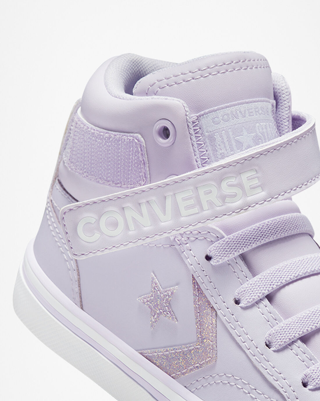 Girls' Converse Pro Blaze Strap Easy-On Glitter High Top Sneakers Purple/Purple | Australia-06347