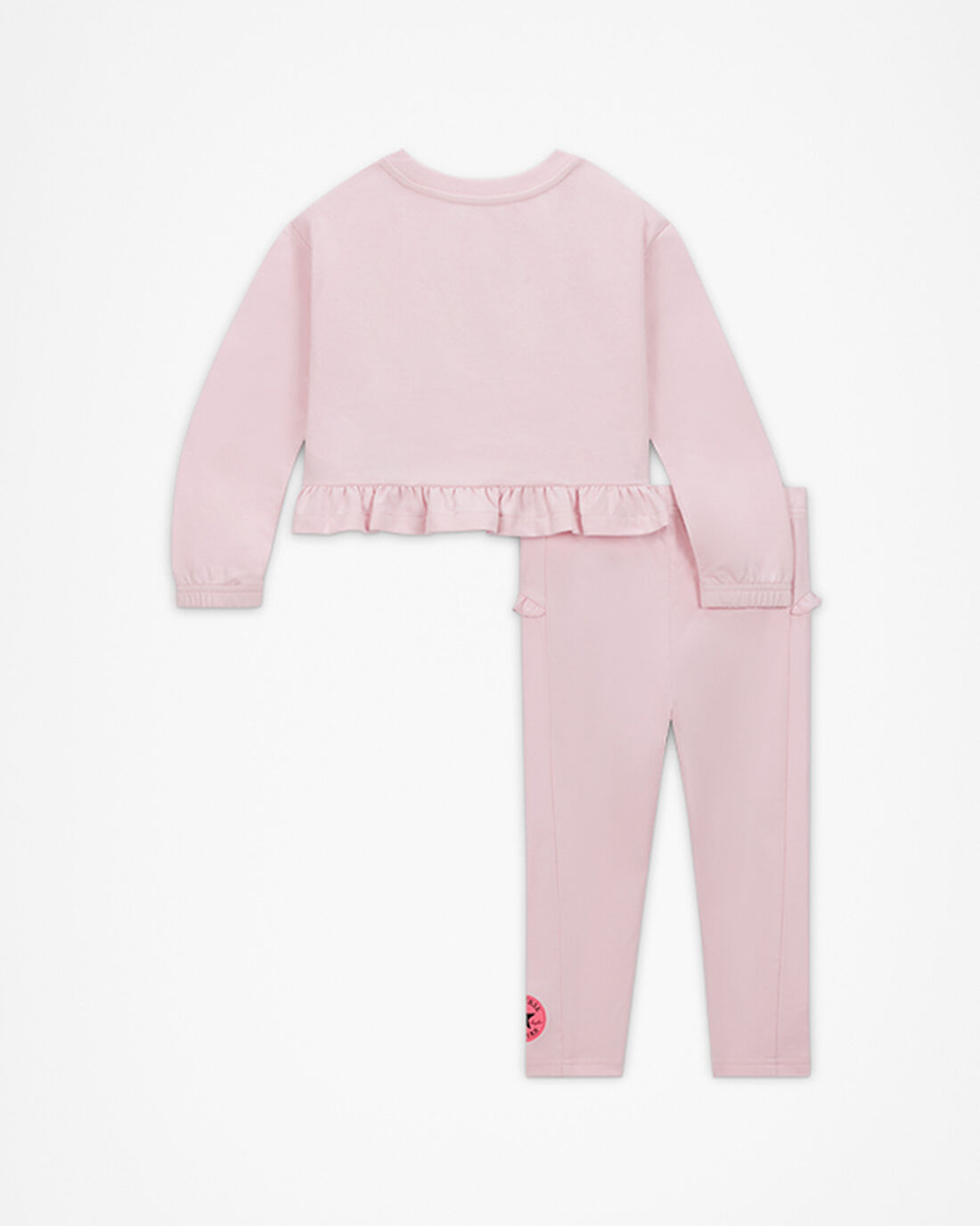 Girls' Converse Ruffle Crew & Legging Sets Pink | Australia-10925