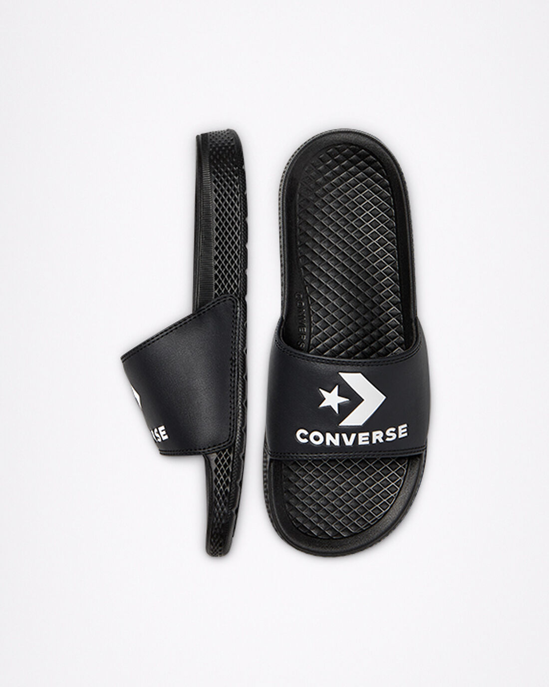 Men's Converse All Star Slide Sandals Black/White/Black | Australia-59762