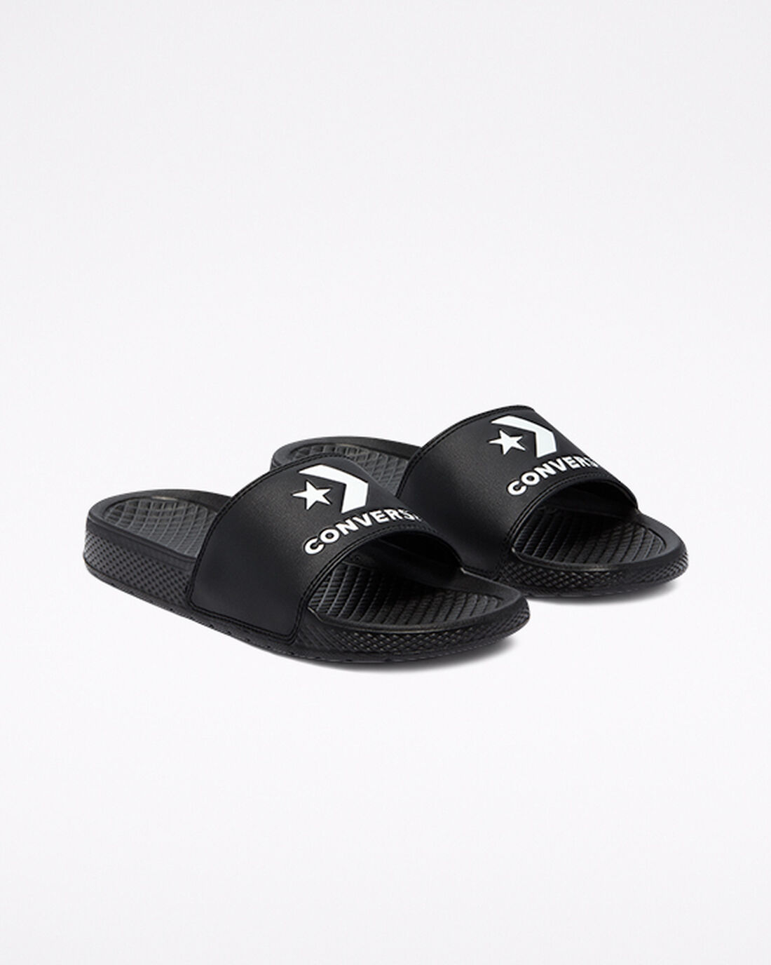 Men's Converse All Star Slide Sandals Black/White/Black | Australia-59762