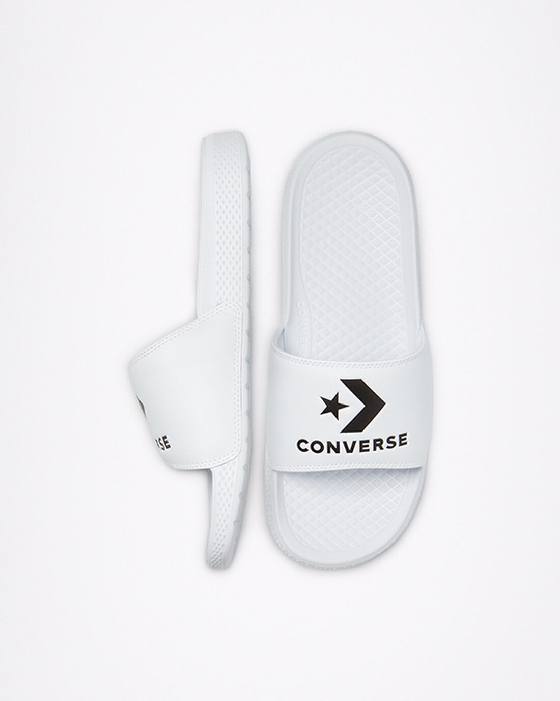 Men's Converse All Star Slide Sandals White/Black/White | Australia-40581