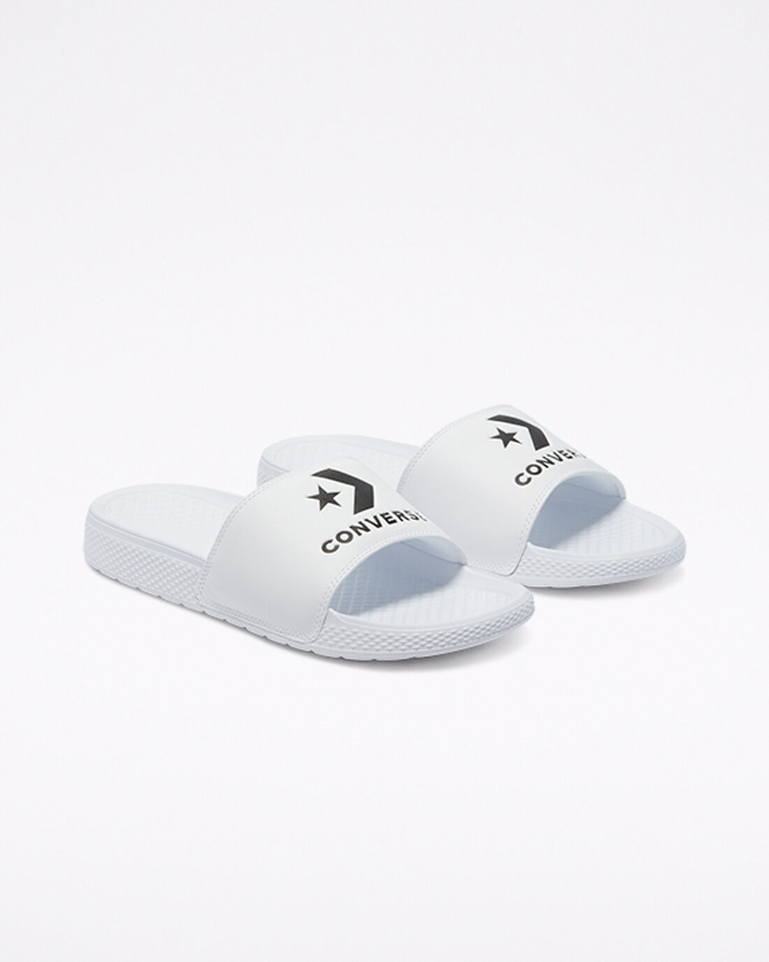 Men's Converse All Star Slide Sandals White/Black/White | Australia-40581