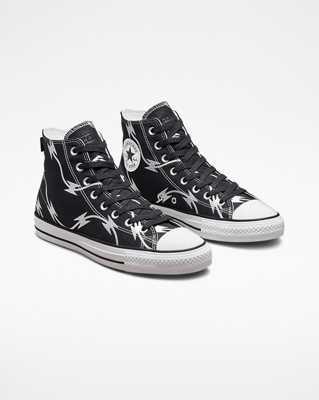 Men's Converse CONS Chuck Taylor All Star Pro Razor Wire Skate Shoes Black/Silver/White | Australia-16384